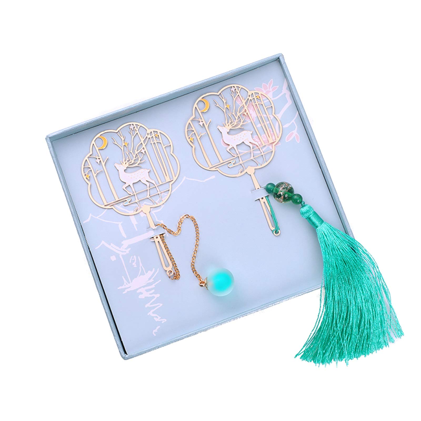 Lesezeichen Lesezeichen, Seite Marker, Lesezeichen Clip, Kreative Exquisite Buch-Kennzeichen, for Student Office Lese Stationery Buch Markierungen (Color : C)