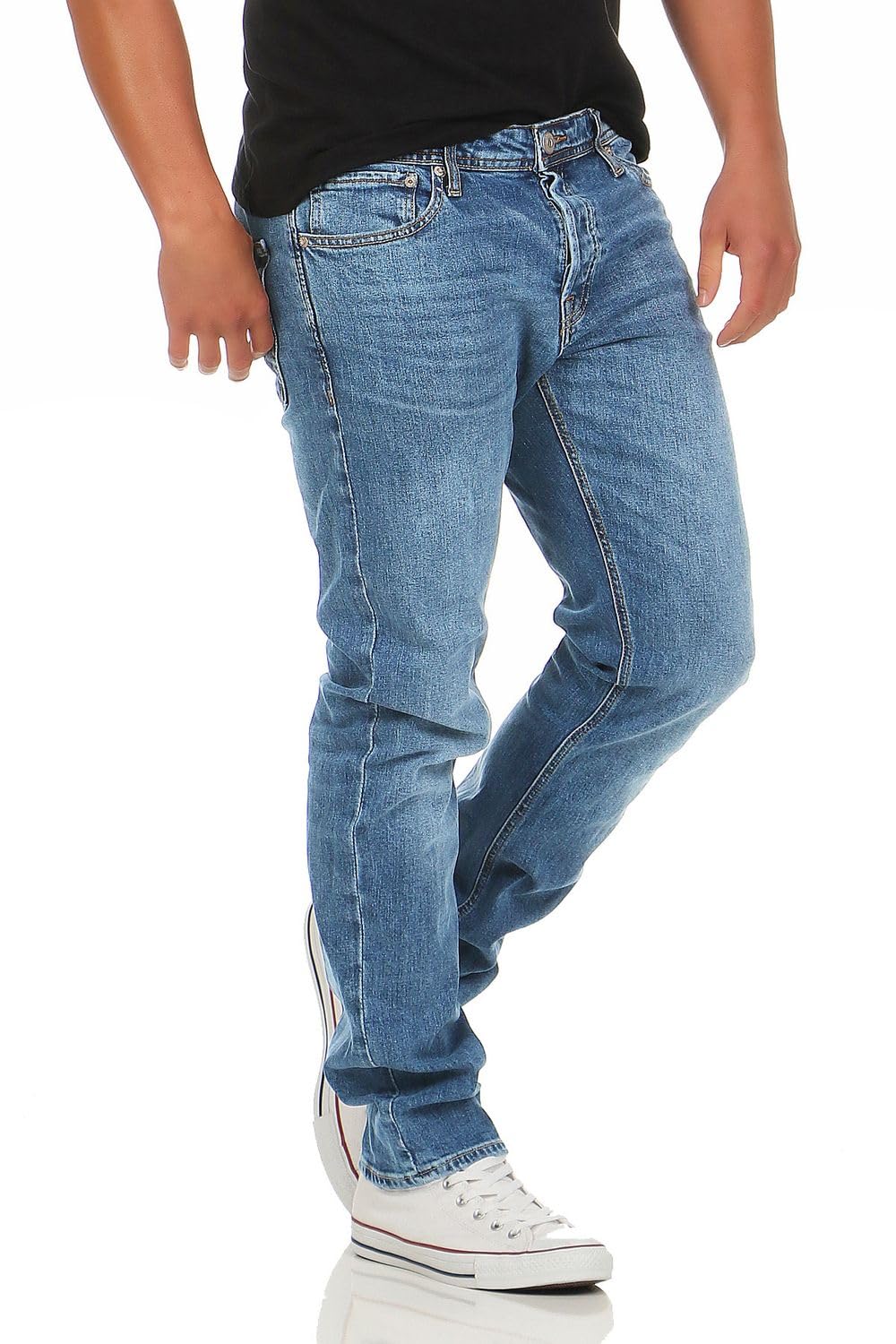 JACK & JONES Male Tapered Fit Jeans JJIMIKE JJORIGINAL at 236 Tapered Fit Jeans