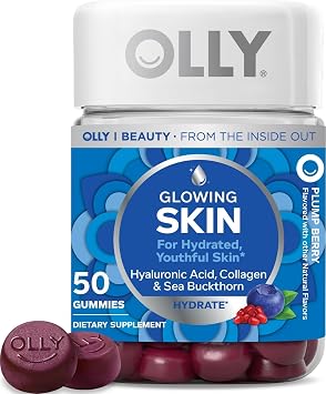 OLLY Glowing Skin, Hydrated & Youthful Skin*, Hyaluronic Acid - 50 Count