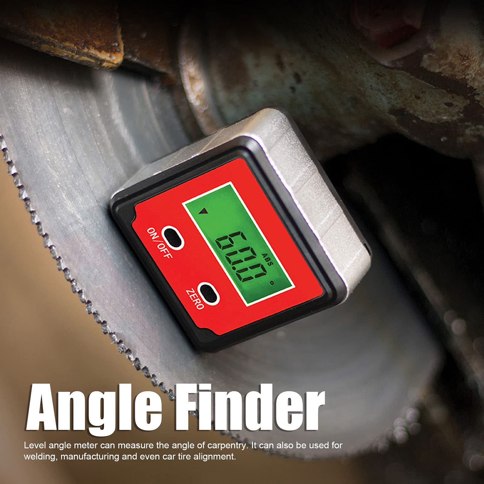 Misuratore di Angolo Inclinometro con Display Digitale con Adsorbimento Magnetico, Misuratore di Angolo Alto per Carpenteria, Saldatura, Produzione e Allineamento di Pneumatici per Auto,