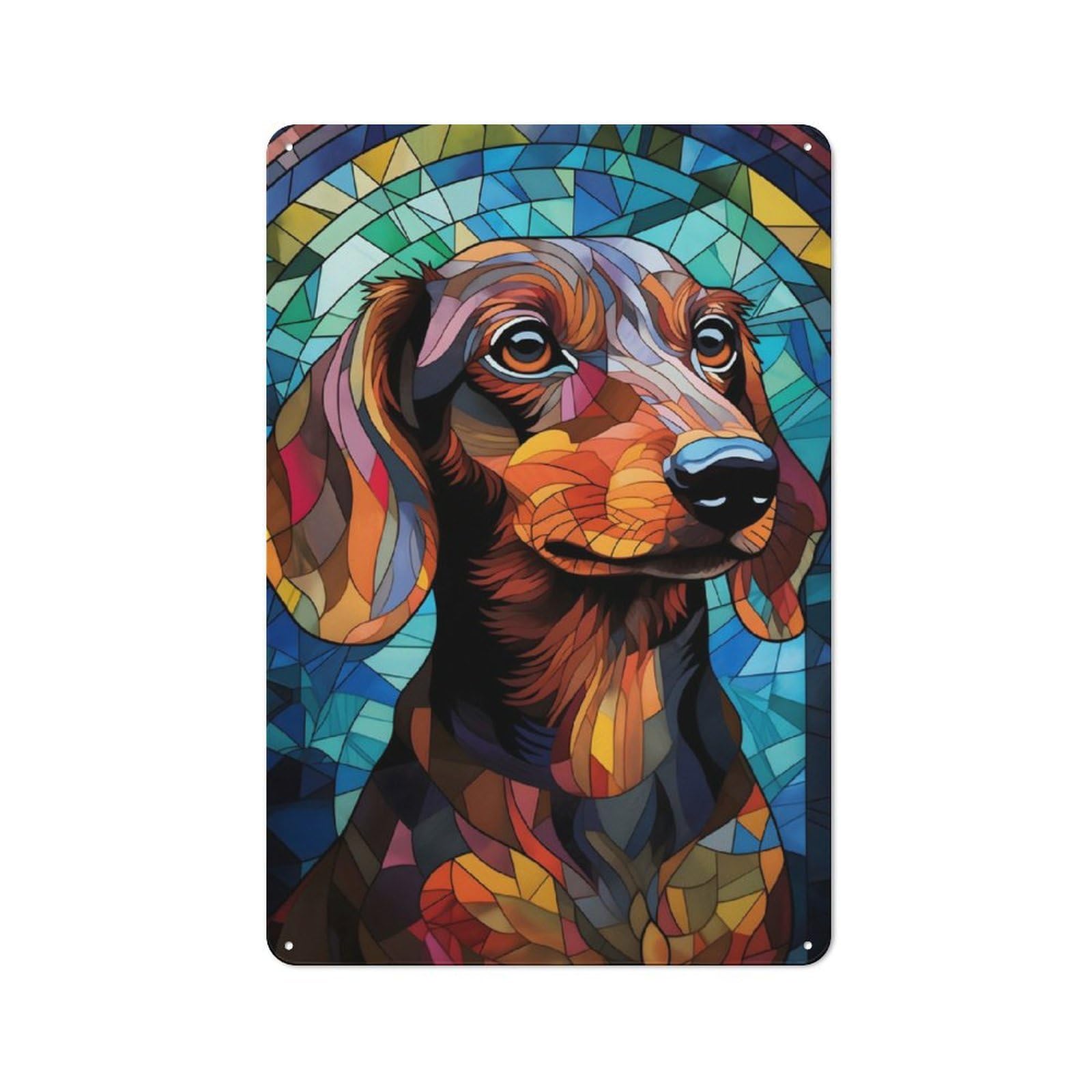 Junmoney Dachshund Dog Retro Metal Plaque 30X20cm For Garage Or Workshop, Housewarming Wall Decor For People Furnishing Garage And Workshop