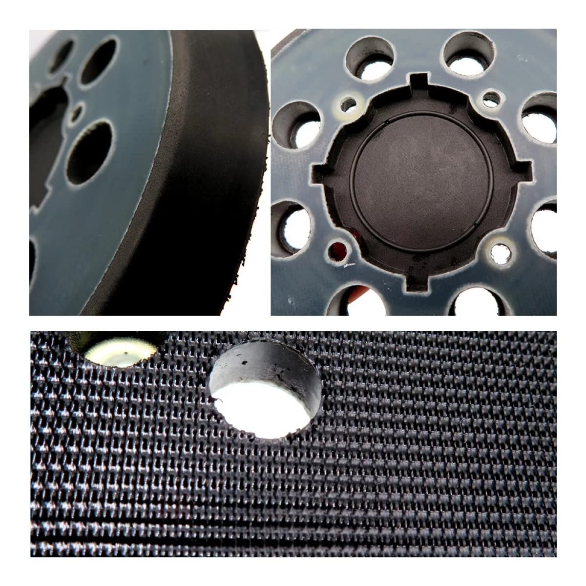 DAZZLEEX Protezione per cuscinetti di supporto, 3 pezzi, 125 mm, 8 fori, per levigatrice DWE6423