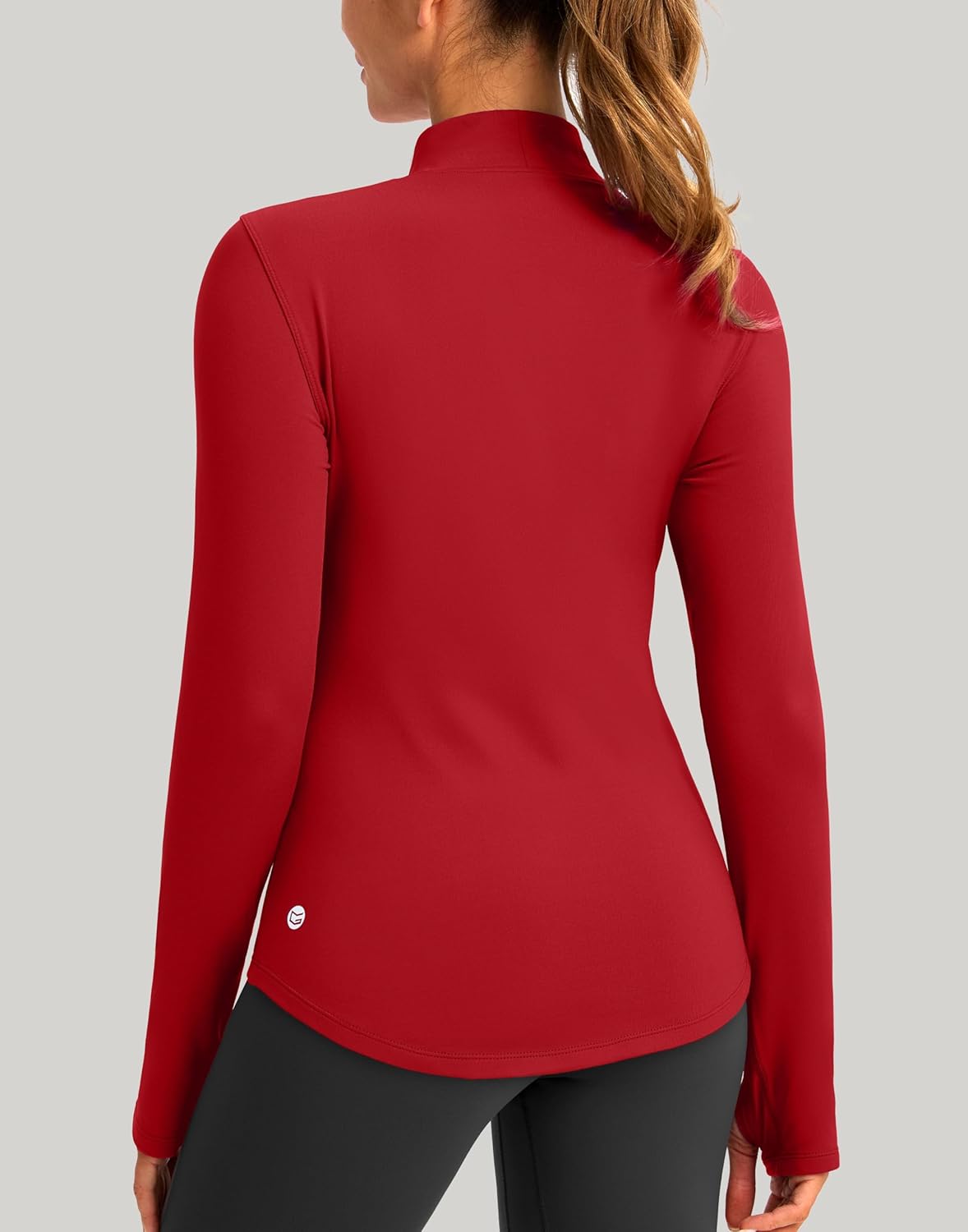 G Gradual Thermal Shirts for Women Long Sleeve Mock Neck Fleece Tops Running Workout Cold Weather Gear with Zip Pocket - Image 3