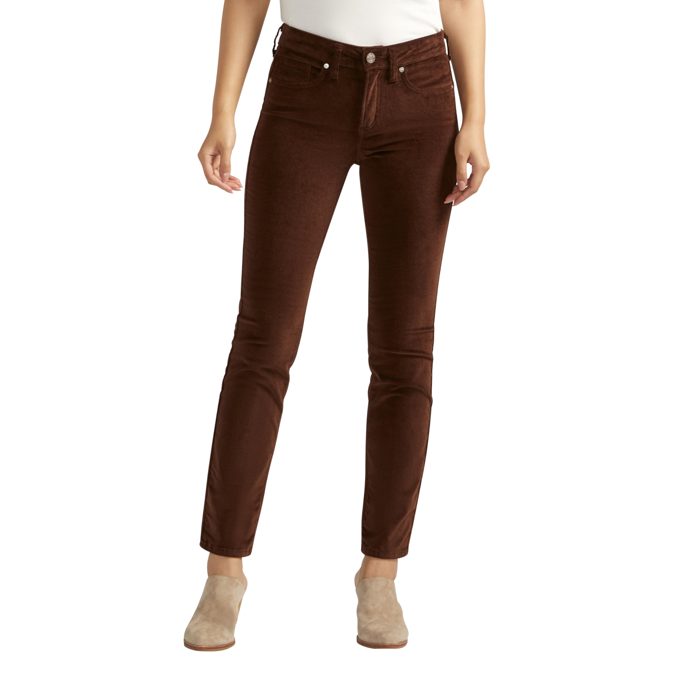 Silver Jeans Co Womens Suki Mid Rise Curvy Fit Straight Leg Jeans