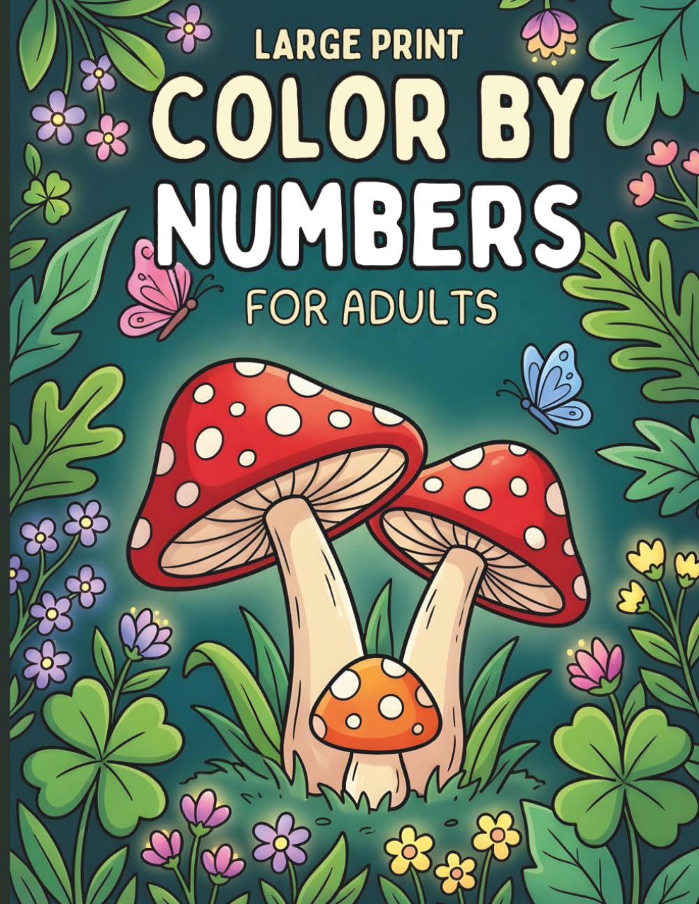 Large Print Color By Numbers For Adults: Easy Large Print Stained Glass Designs for Men and Women Seeking a Meditative Hobby with Clear Instructions and Simple Mosaic Style Patterns