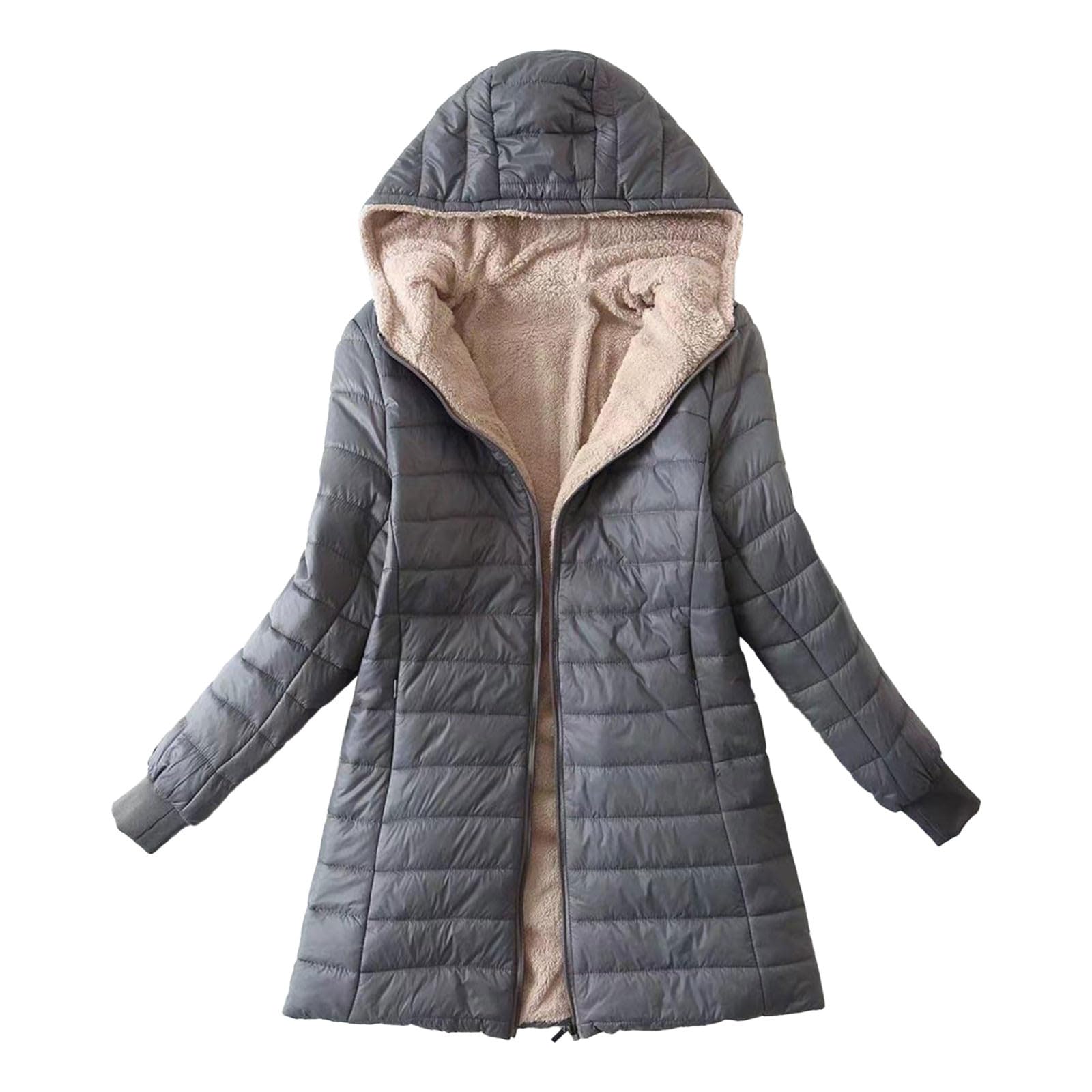 Winterjassen - Dames Winterjas Lang - Schuin Rits Met Steekzakken