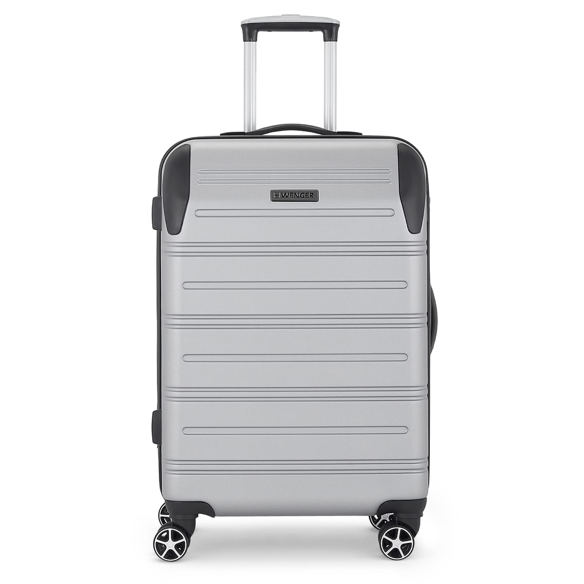 WENGERStatic-Pro Medium Hardside ABS Suitcase (67L, Grey, Swiss Designed-Blend of Style and Function, 612050)