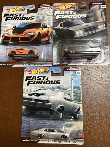 Amazon ワイルドスピード ジェットブレイク ホットウィール トヨタ Grスープラ ダッジチャージャー シェビー ノヴァ ミニカー ダイキャストカー ホビー