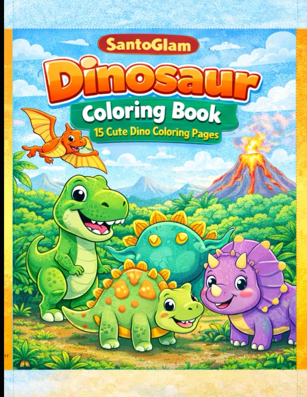 Dinosaur Coloring Book for Kids Ages 4–8: A Beginner-Friendly Dinosaur Coloring Book with Simple Designs for Preschool and Early Elementary Kids