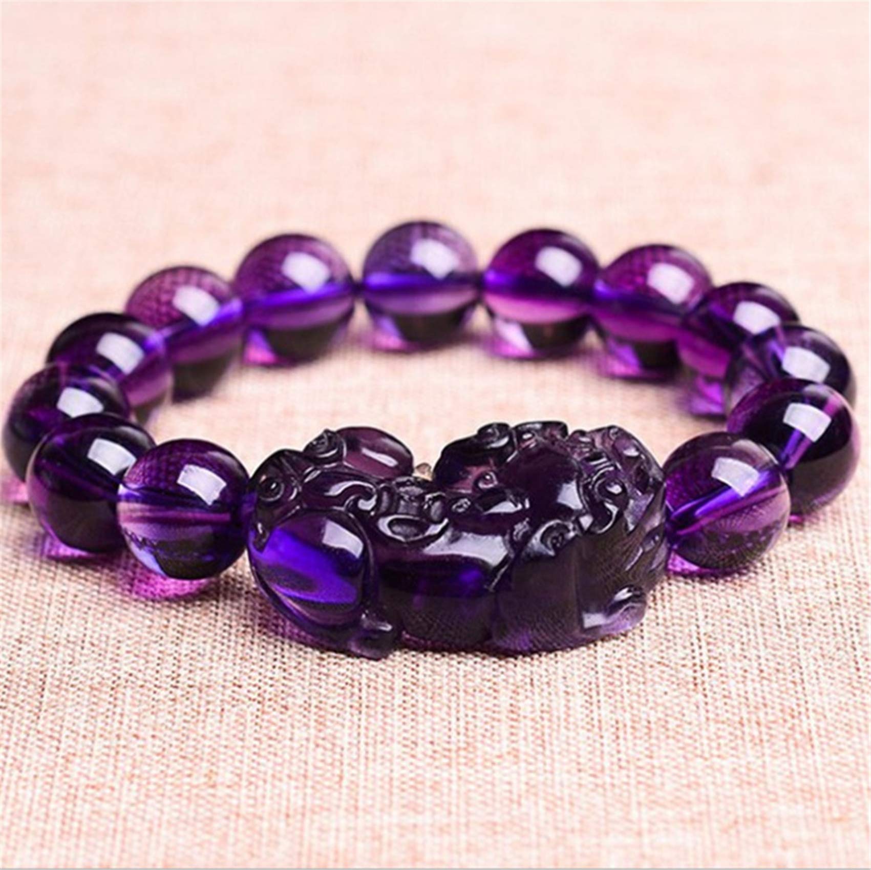 Bracciale Donna Braccialetto Regalo Regali Corda Intrecciata Fatta A Mano Pixiu Bracciali Donna Uomo Feng Shui Crystal Stone Bracciale con Perline Unisex Buona Fortuna Ricchezza Comple