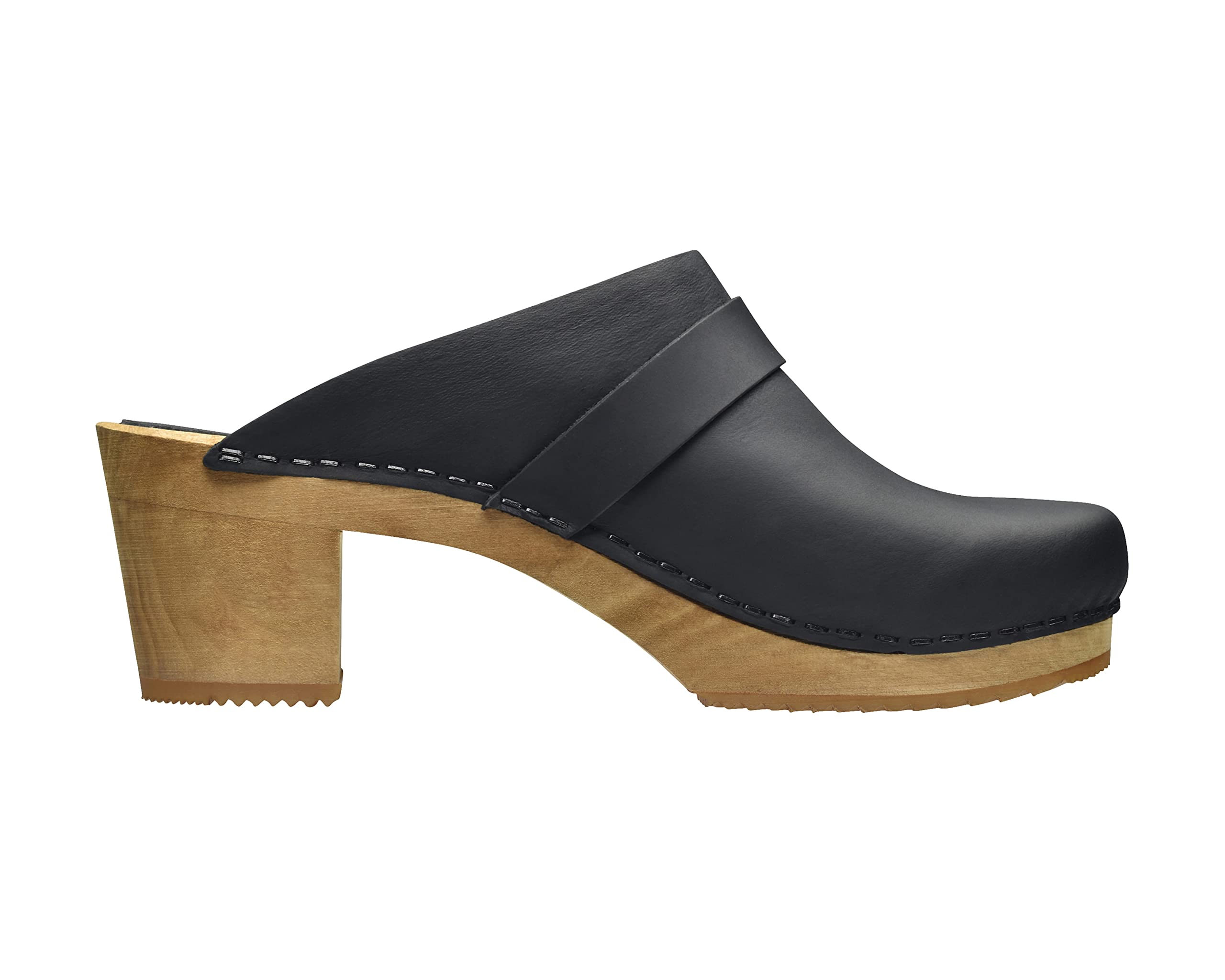 Sanita Manuella Sabots en cuir avec semelle en bois pour femme