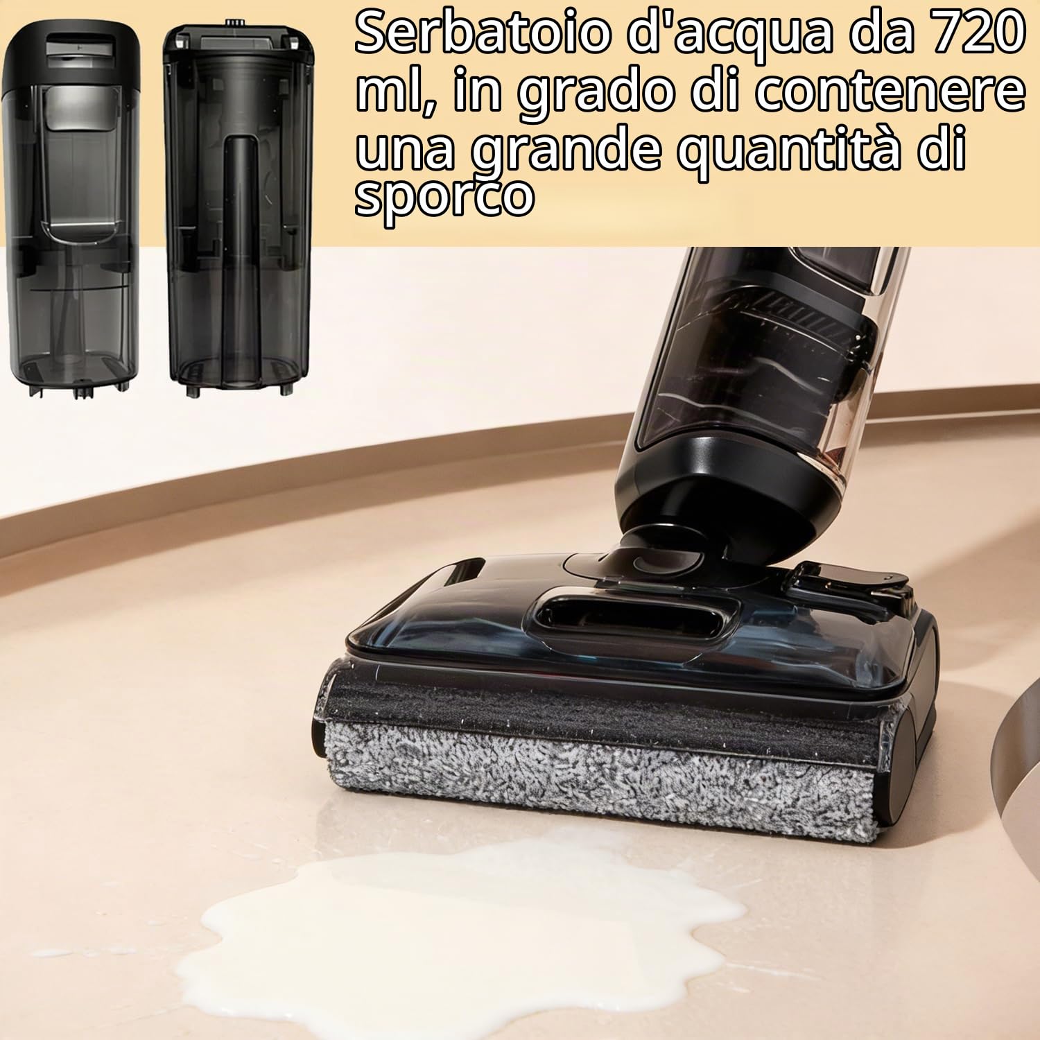 Parti di ricambio per serbatoio dell'acqua pulita e sporca, compatibili con Tineco Floor One Stretch S6 / S7 Stretch Ultra Wet Dry Aspirapolvere Accessori (serbatoio dell'acqua sporca)