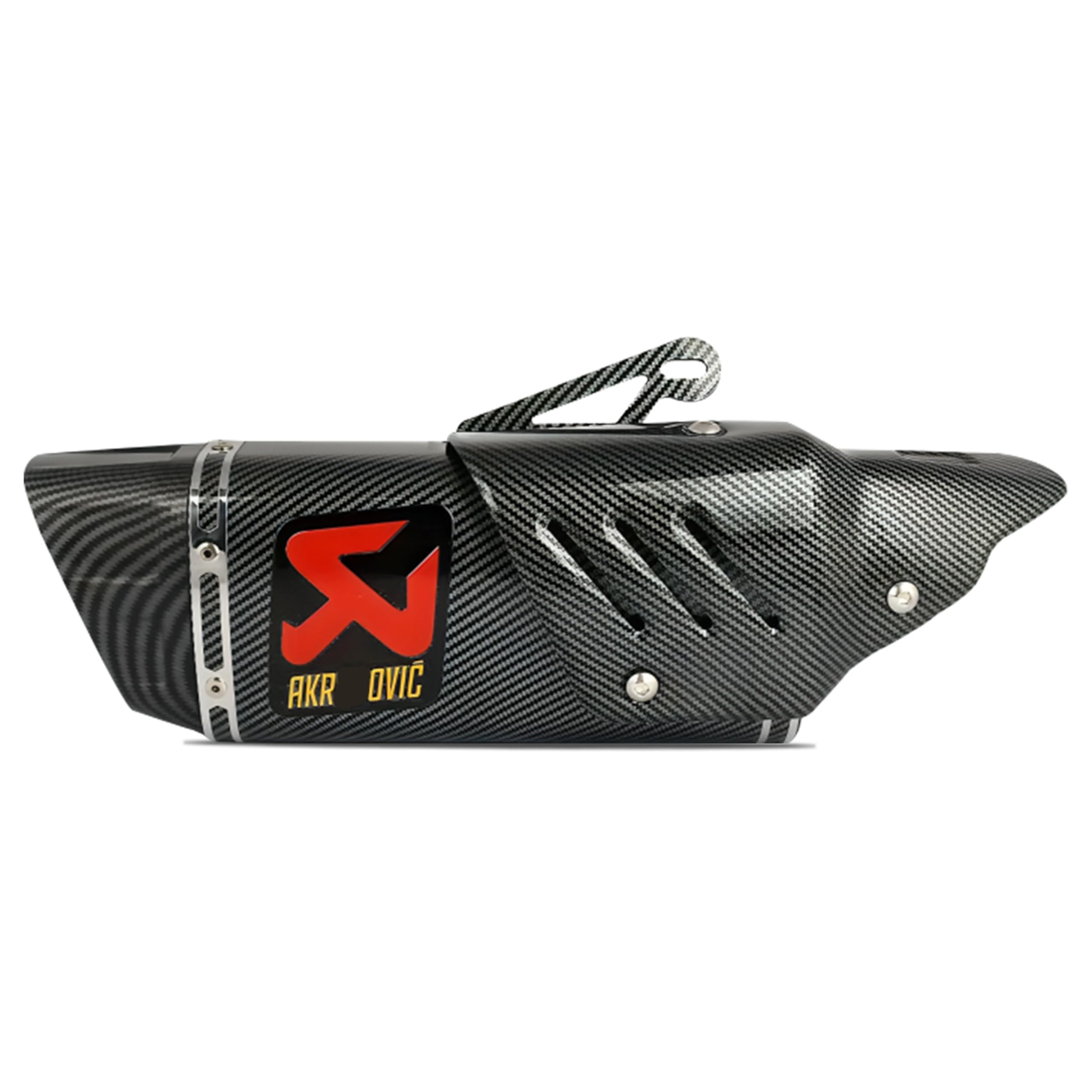 OBEROI'S TRADERS Universal Racing Sports Bikes Silencer/Exhaust Muffler Pipe with Carbon Fiber Plate Slip-on Exhaust System for Motorcycle and Scooties (CARBON)