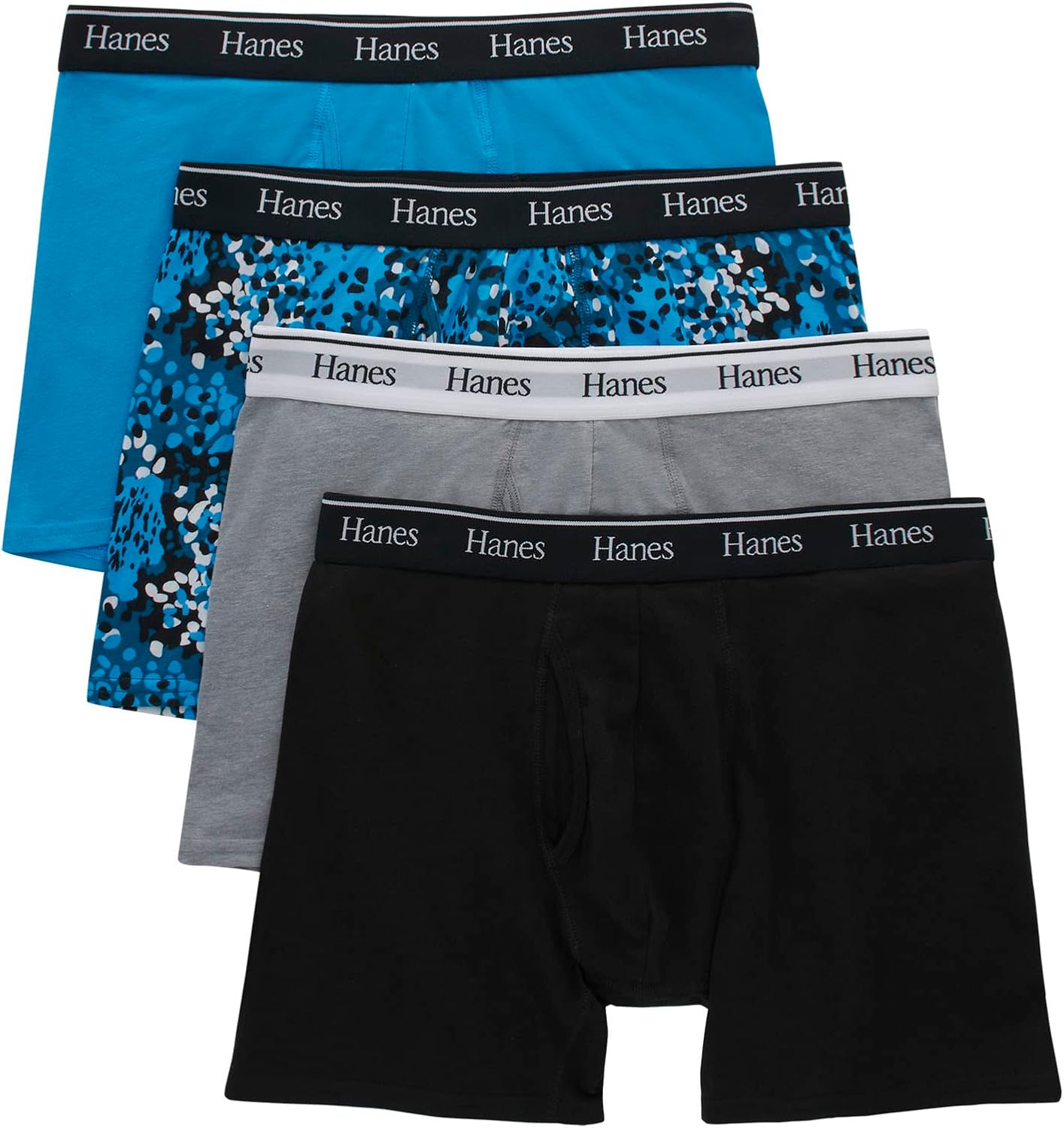 Hanes Mens Originals Men's Trunk Briefs, Stretch Cotton Moisture