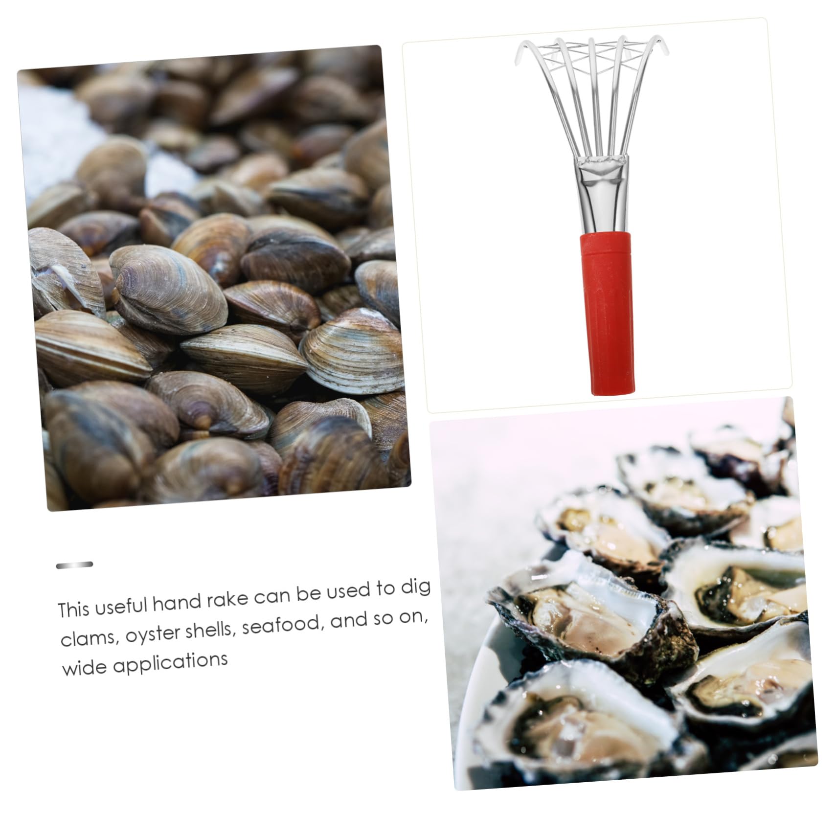 TOYANDONA 4 Stück Handrechen für Muschelsuche Robuster Klauenrechen Graben Erde Leicht und Tragbar für Strand und Garten