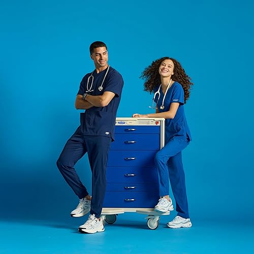 Miniatura 6 de Skechers Vitality by BARCO Crew - Camiseta médica con cuello en V cruzado, camiseta médica de tela sostenible para hombre