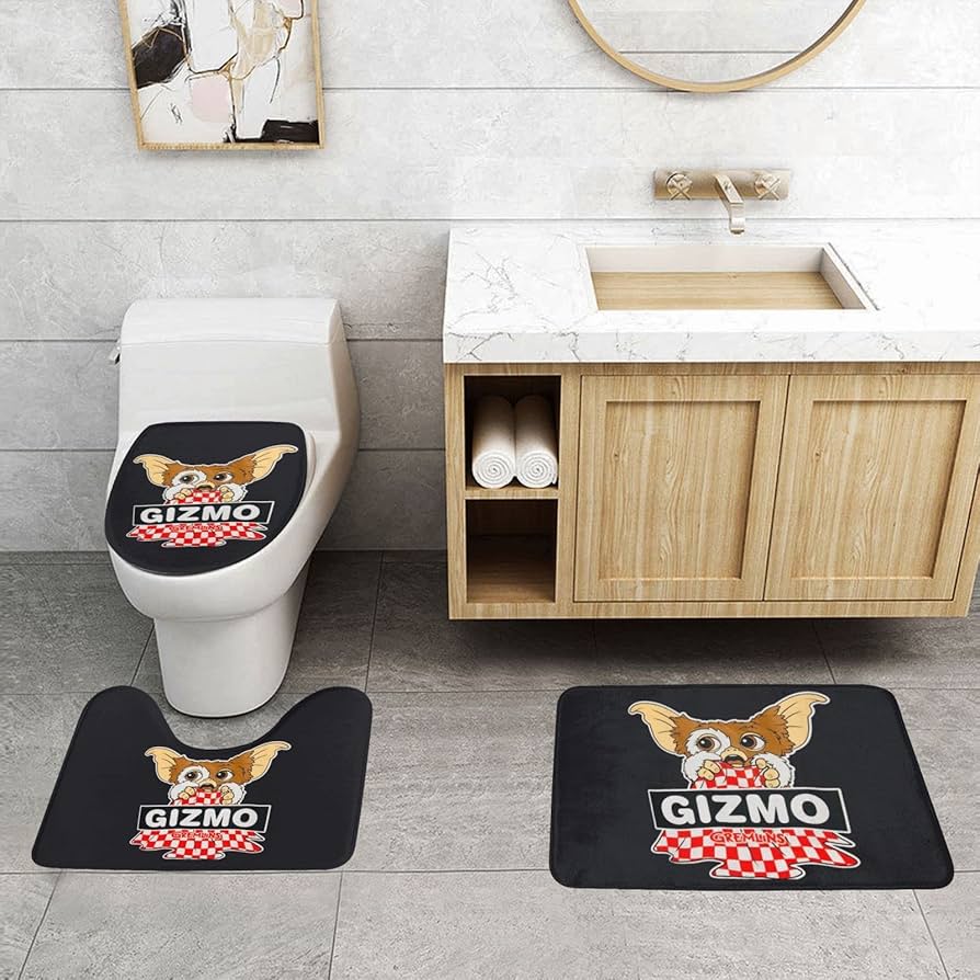Amazon｜グレムリン ギズモ 3点セット トイレマット フタカバー 便座