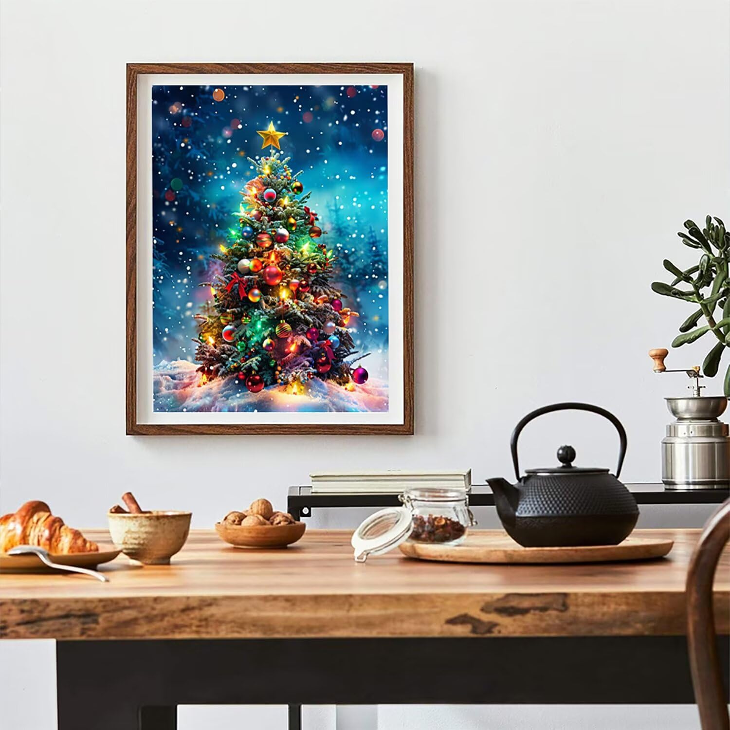 Diamentowe malowanie Choinka Haft Diament Pełny zestaw, 5D DIY Diamentowe Malarstwo Dorośli Gwiaździste niebo 60x80cm Cyrkonie Ścieg krzyżykowy Płótno Malarstwo dla początkujących Łatwe do wykonania