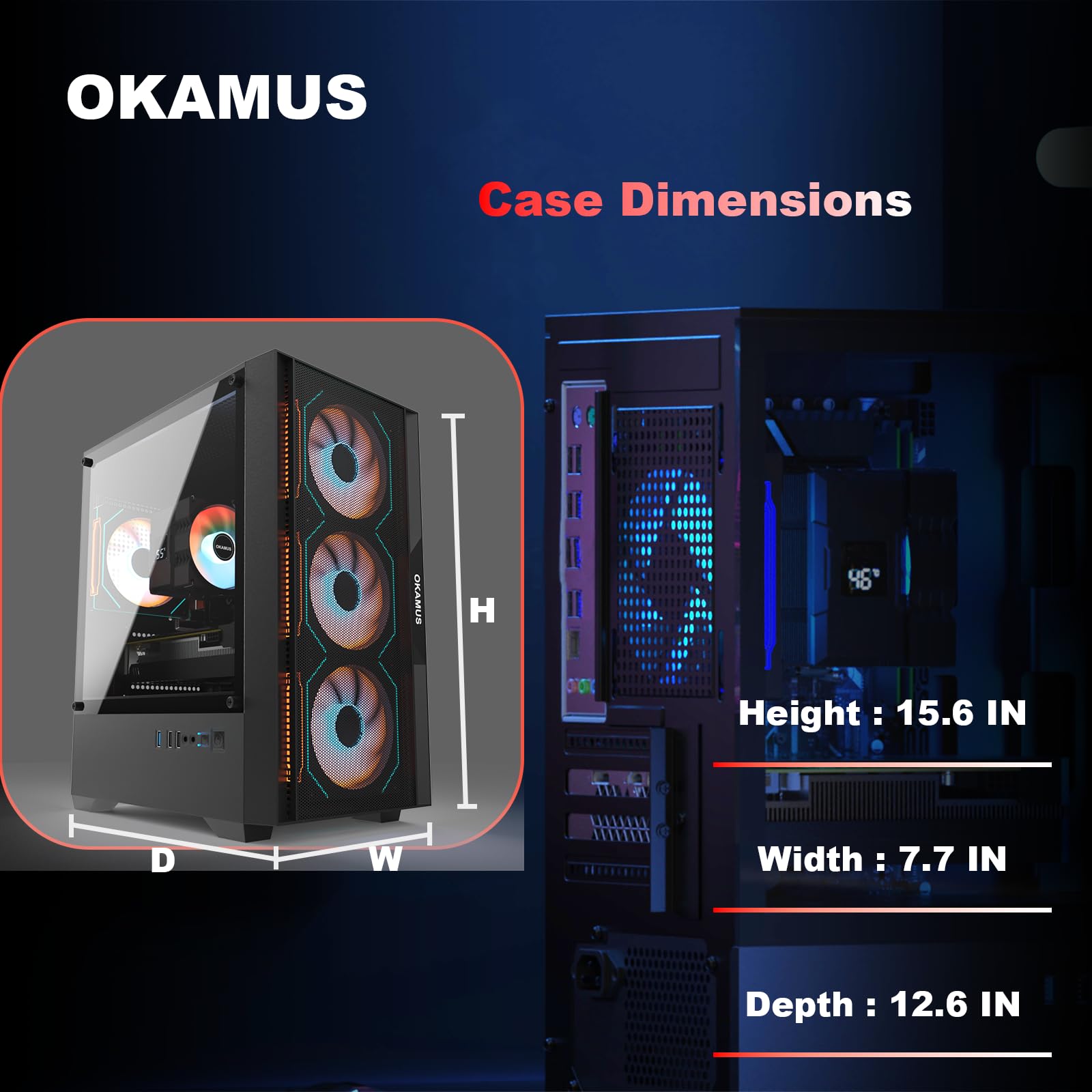 Amazon.com: OKAMUS Gaming PC, i7 6700 CPU Up to 4.0GHz, RX 590