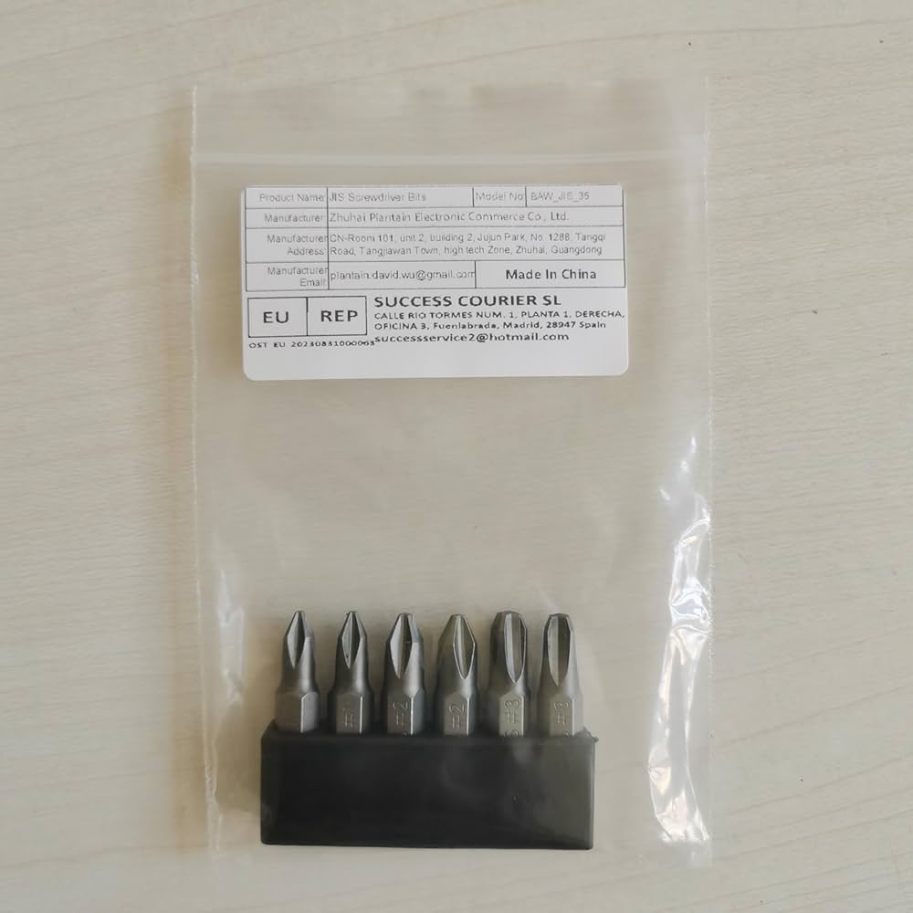 ☆j-win☆ 6Pcs 35mm JIS Screwdriver Bit Set with Magnetic Tip, 1/4 Hex