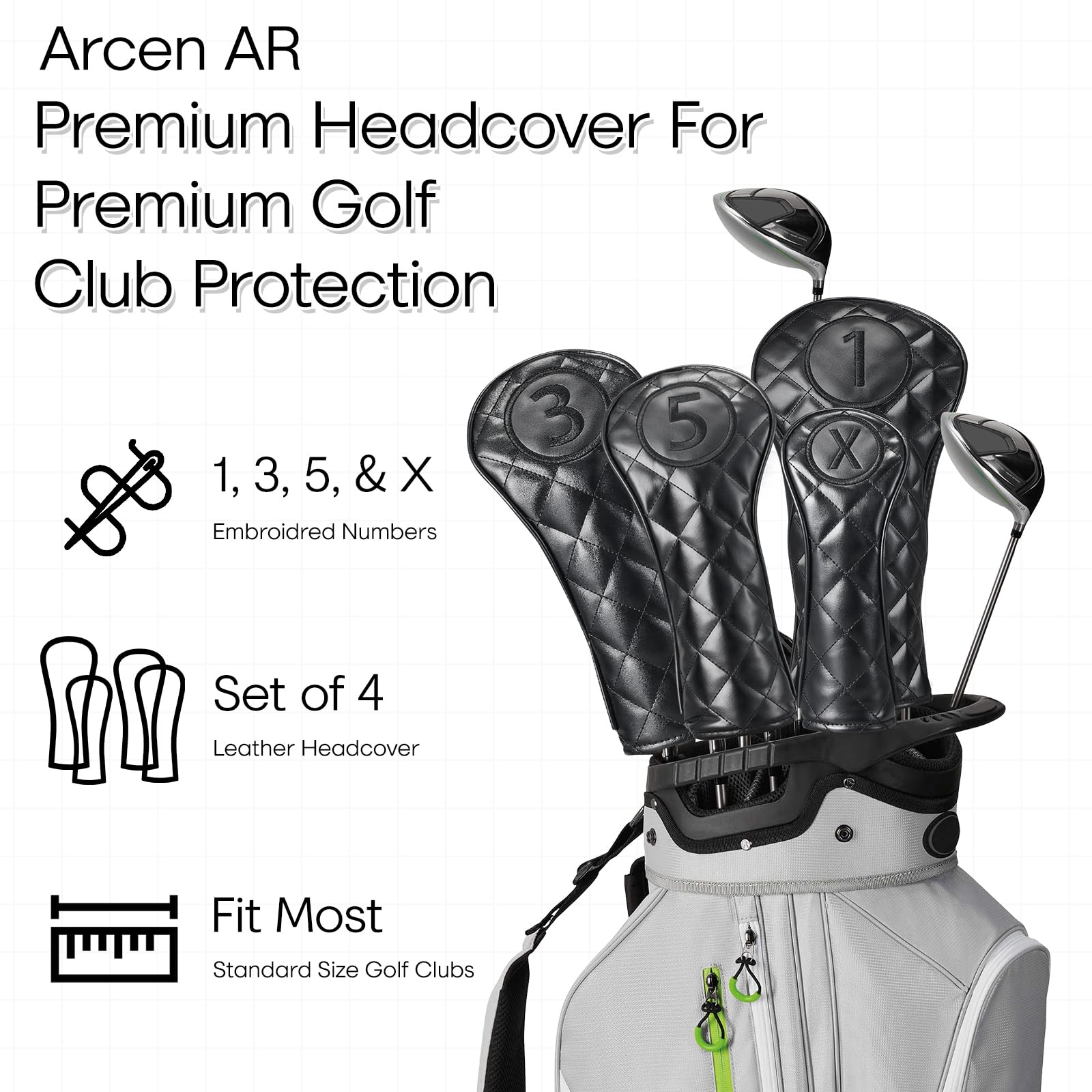 JP Lann Putter Headcover (Blue) for Anser & Blade Putters