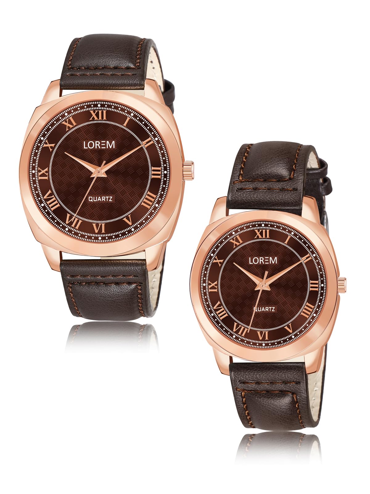 LOREM Tan Cubic Designer Printed Dial Analog Watch for Lovely Couple LR89-LR336 (B0CBXBFNDJ) Amazon Price History, Amazon Price Tracker