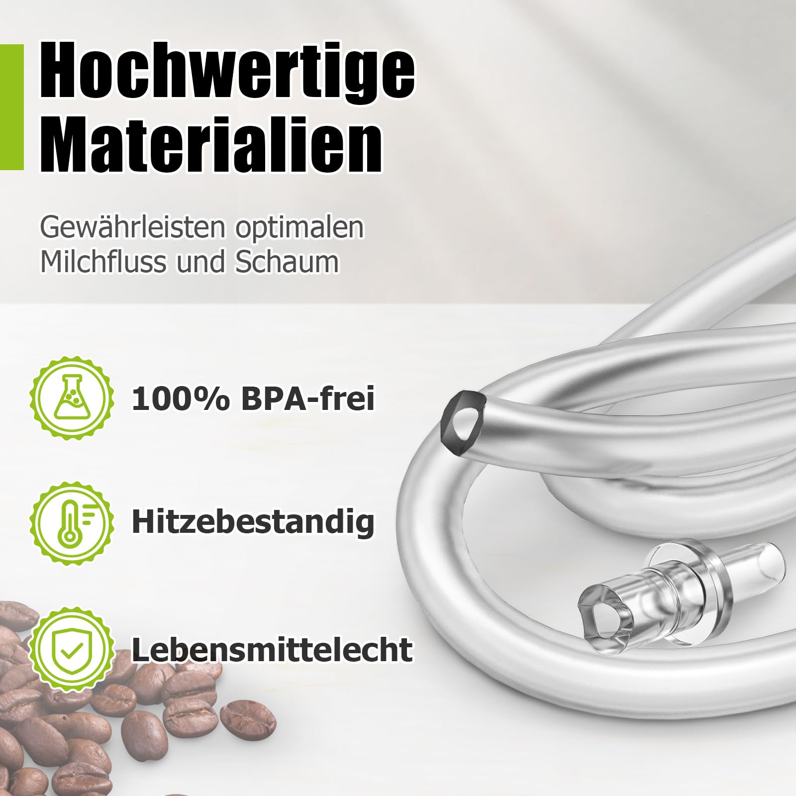 Ancable Manguera de leche para cafeteras automáticas Jura, 3 mangueras de leche resistentes al calor y 6 boquillas de conexión con cepillo de limpieza, compatible con máquinas automáticas Jura