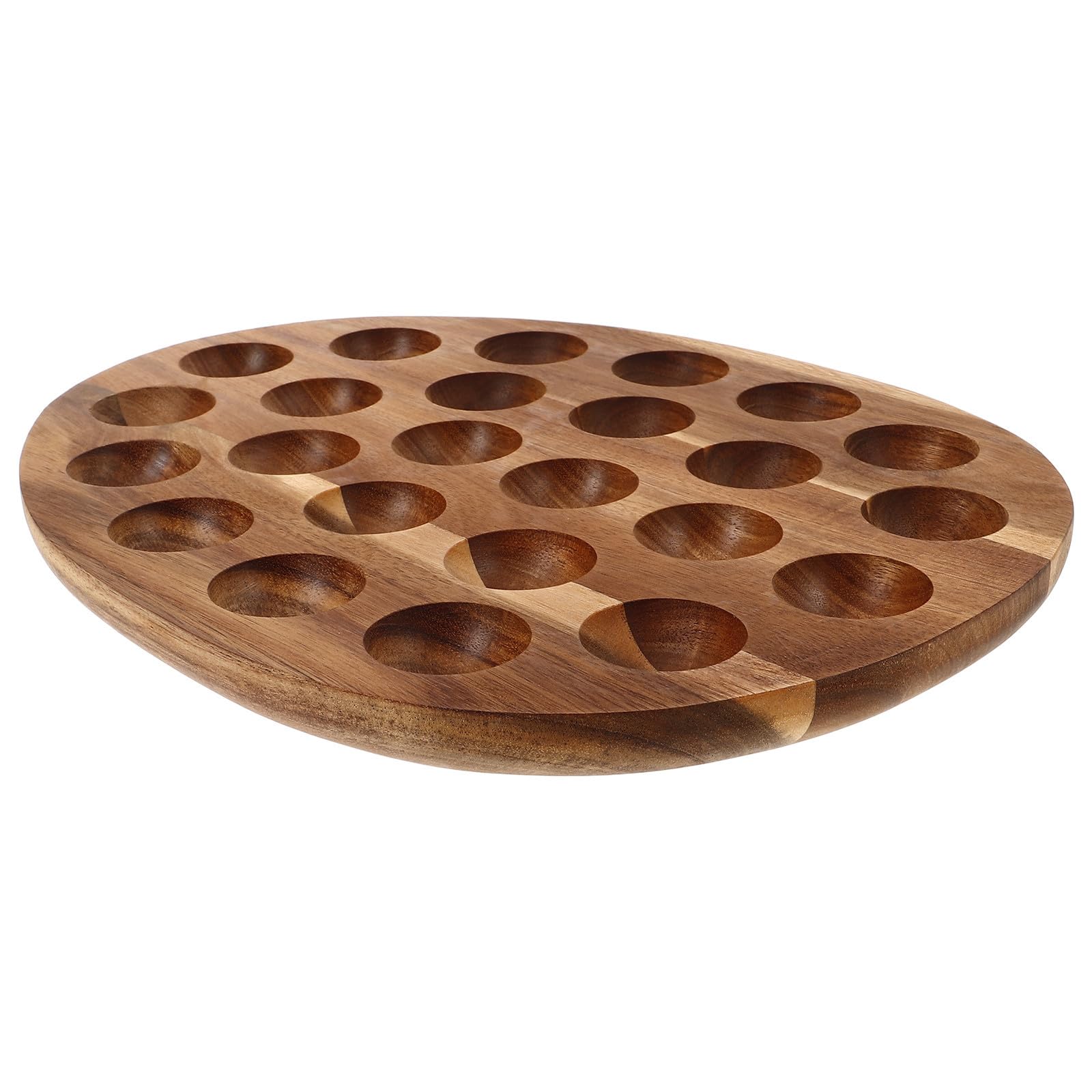 Abaodam Bandeja de Madera Minimalista y Fácil Mantenimiento para Guardar Huevos Gran Capacidad para Refrigerador y Mesa de Comedor