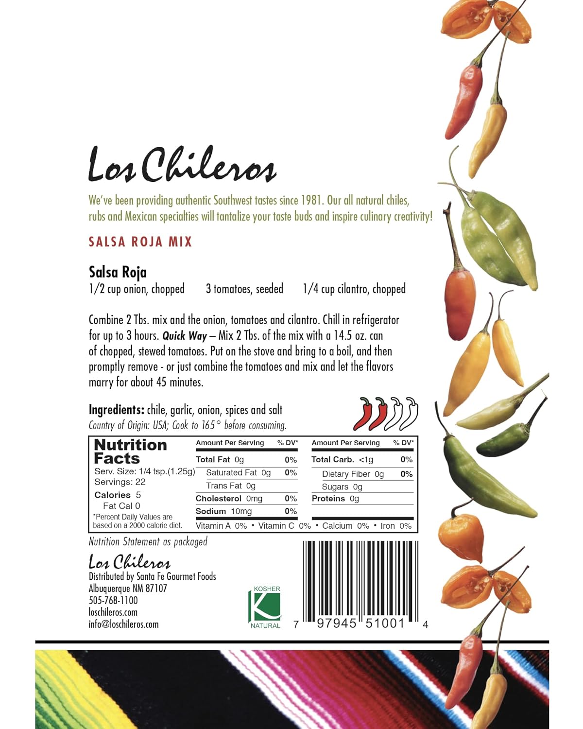 Los Chileros Salsa Roja Mix, 1 Ounce (Pack of 12)