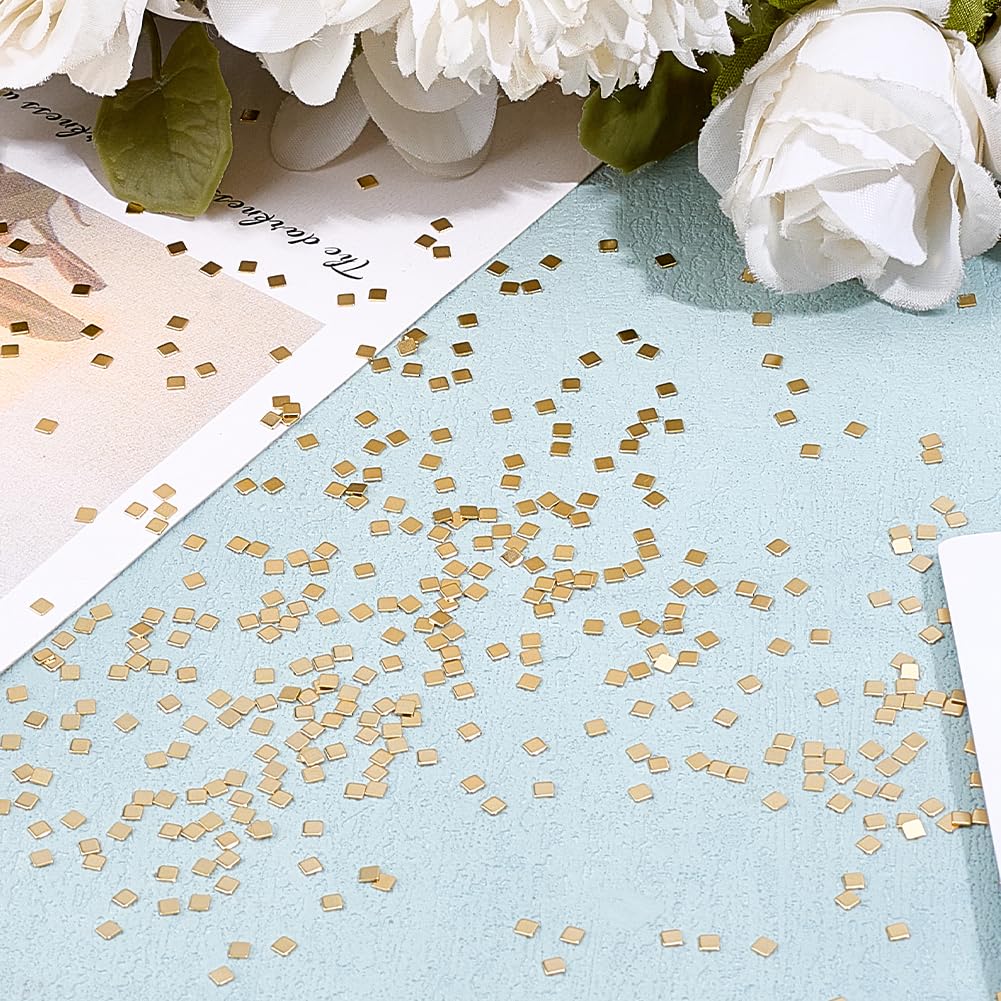 Beebeecraft 1 Box 500Pcs Solder Chips Gold 2x2mm Easy Welding Soldering Precut Chips Tiny Square Low Temp for Jewelry Making Repair - Image 4