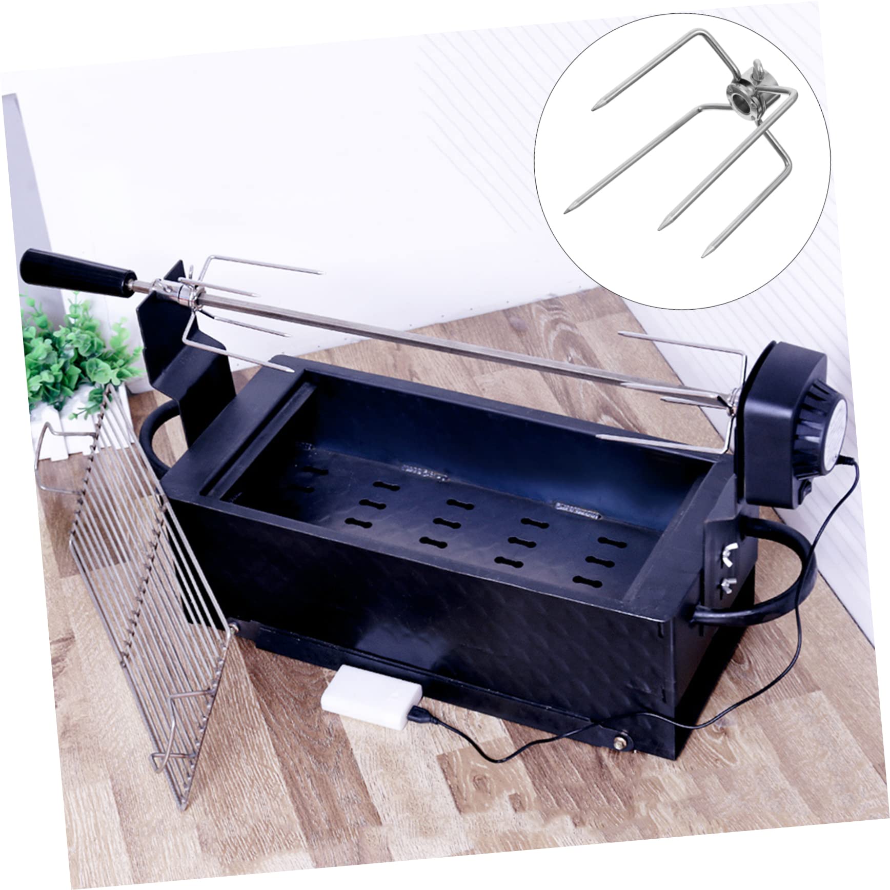 Levemolo Versatile Barbecue Forks 2pcs Stainless Steel BBQ Stick for Meat Skewers