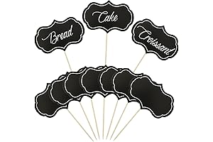 Food Name Tags: Premium Black Cupcake Picks for Appetizing Food Identification