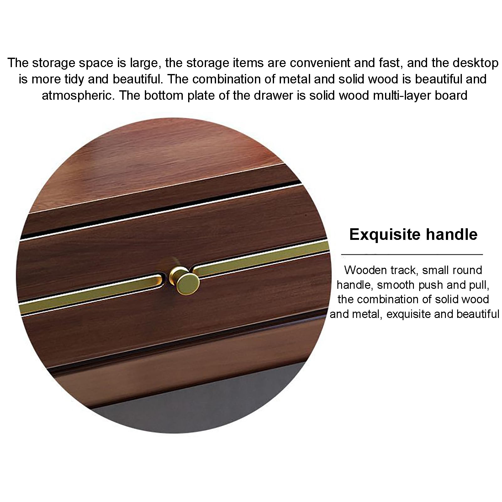 Escritorio Moderno de Mediados de Siglo de Madera Maciza con 2 cajones para Oficina en casa. Estación de Trabajo Estable con Amplia Superficie de Trabajo. Mesa de Estudio Ideal para teletrab