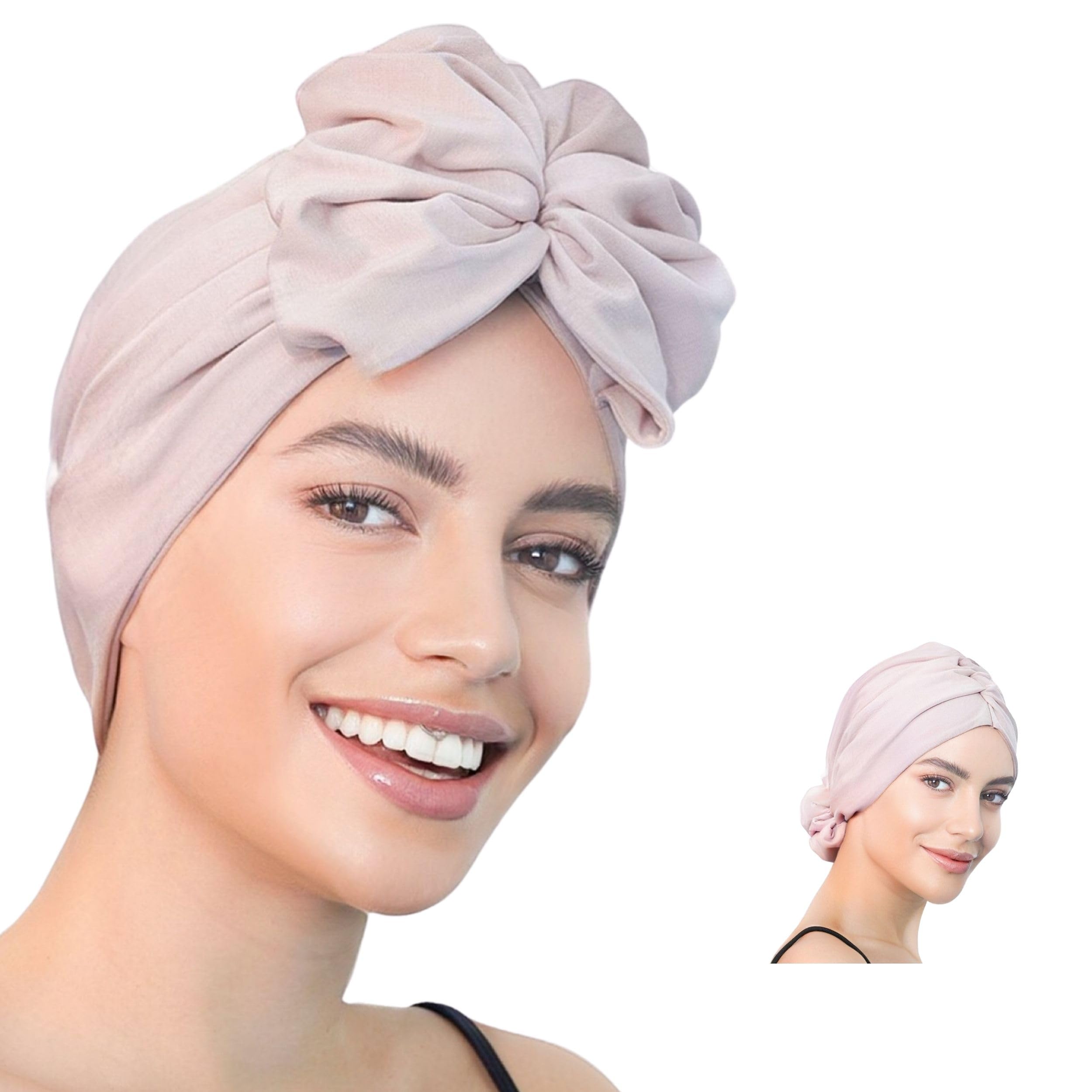 Deresina Headwear Women's Powder Pink Deresina Bamboo Vestabloom Turban For Hair Loss - (Powder Pink)