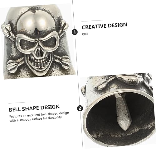 Miniatura 9 de BESPORTBLE Cross Bell Colgante Skull Man Accesorios de acero inoxidable