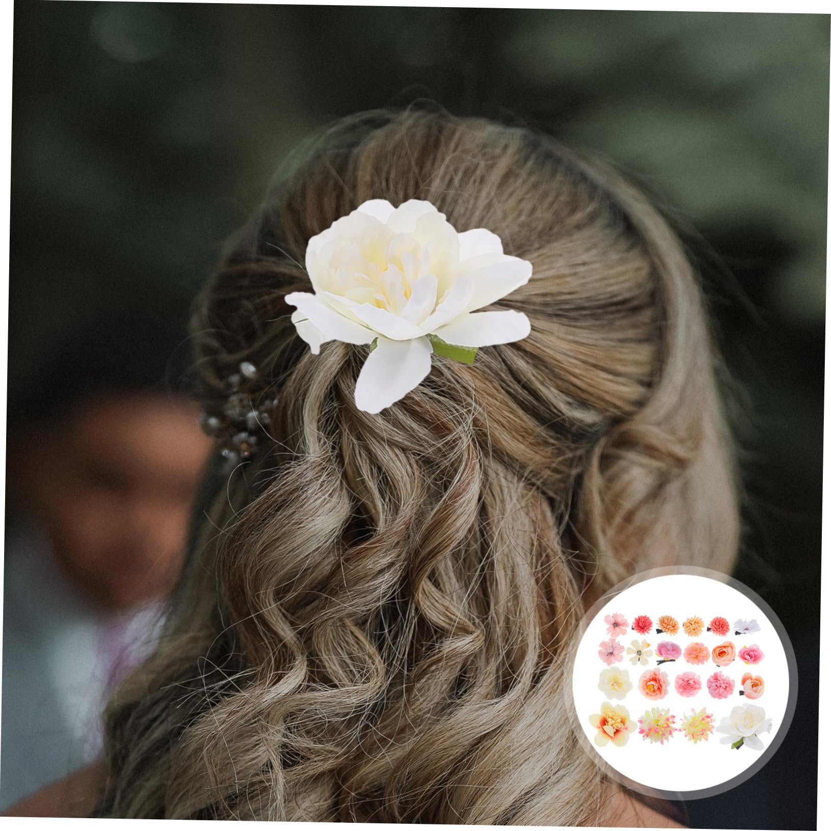 Amazon | ADOCARN 21個 アンティークフラワーヘアピン 花の髪留め 花の