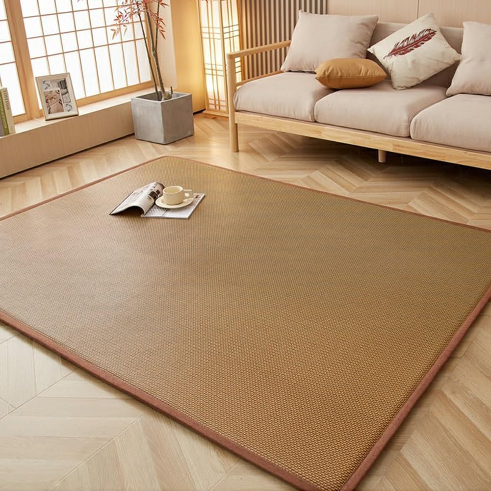 Materasso Tatami tradizionale giapponese, materasso da pavimento, materassi Futon Tatami in rattan naturale, tappetini da meditazione for pavimento, futon estivo traspirante for dormire, sedersi, yoga