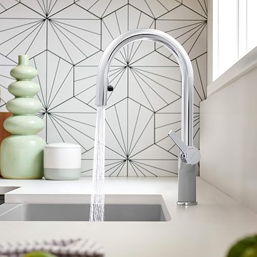 Miniatura 3 de BLANCO 526399 Urbena - Grifo de cocina, 1,5 GPM, cromogris hormigón