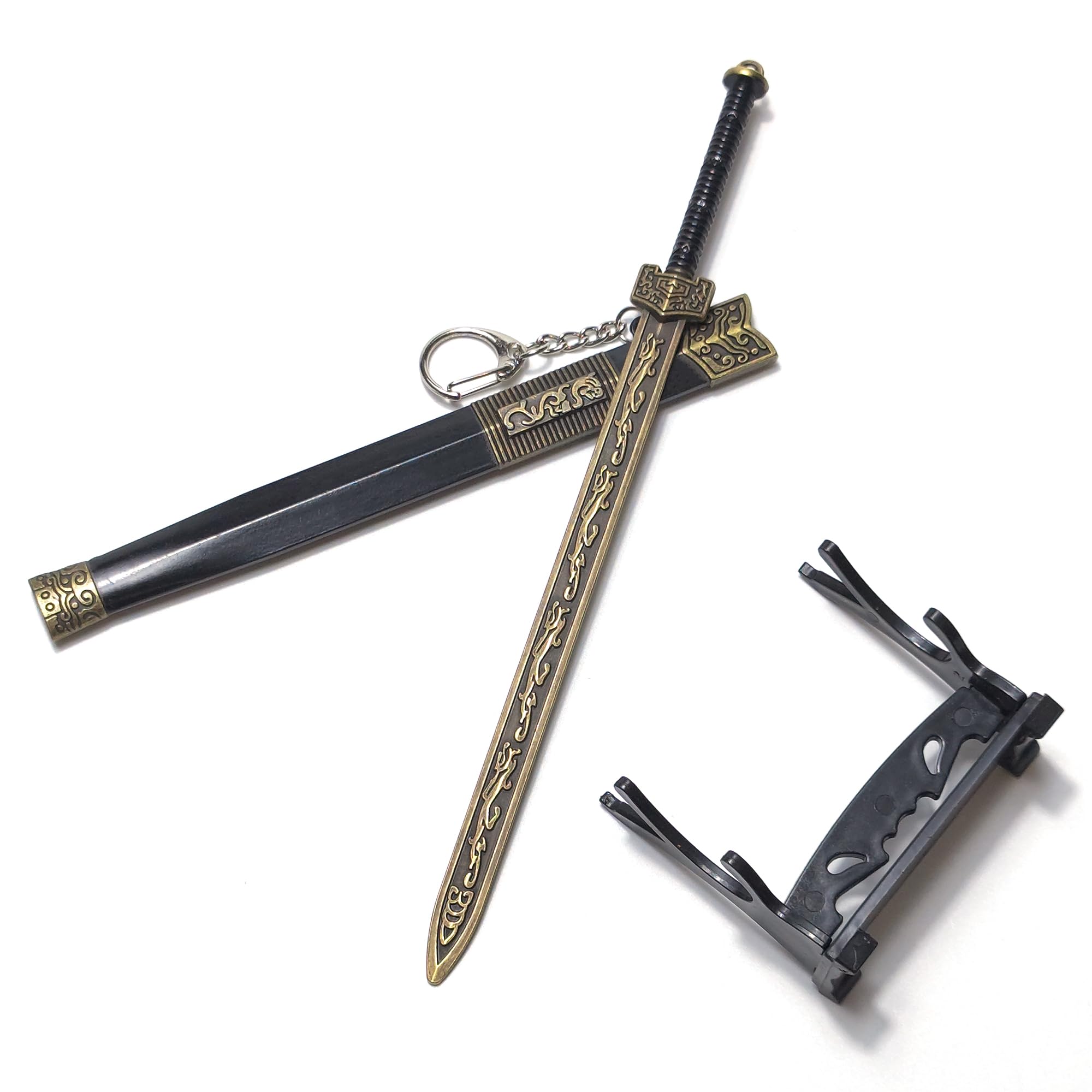 Brieföffner mit Schutzhülle und Ständer für tägliche Post und Schreibtisch, 20,3 cm, Bronze/Schwarz