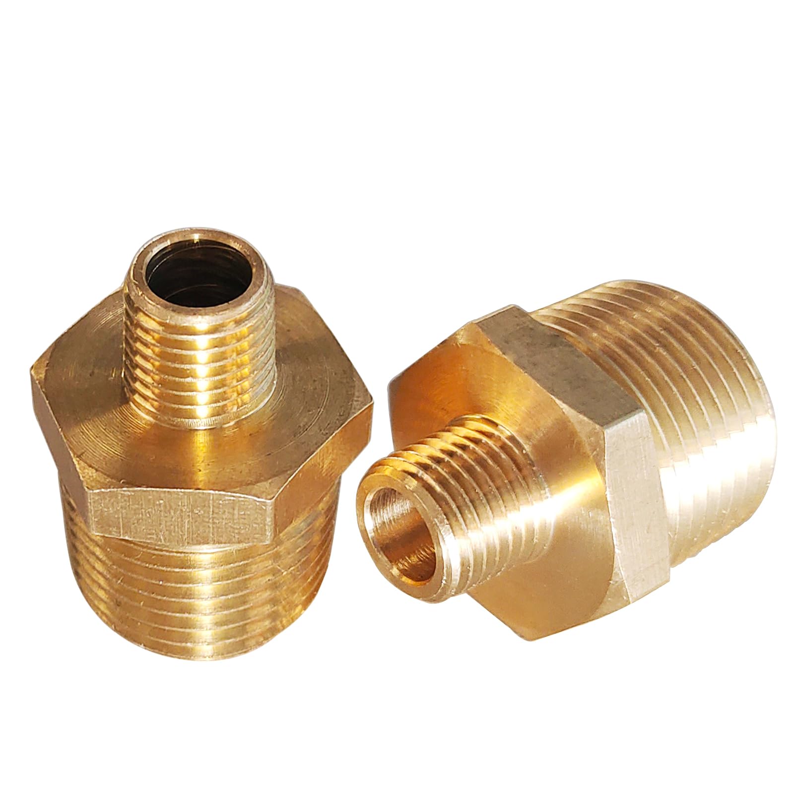 Photo 1 of Gadoutcover 2pcs Brass Nipple Fitting 3/4" NPT x 1/4" NPT