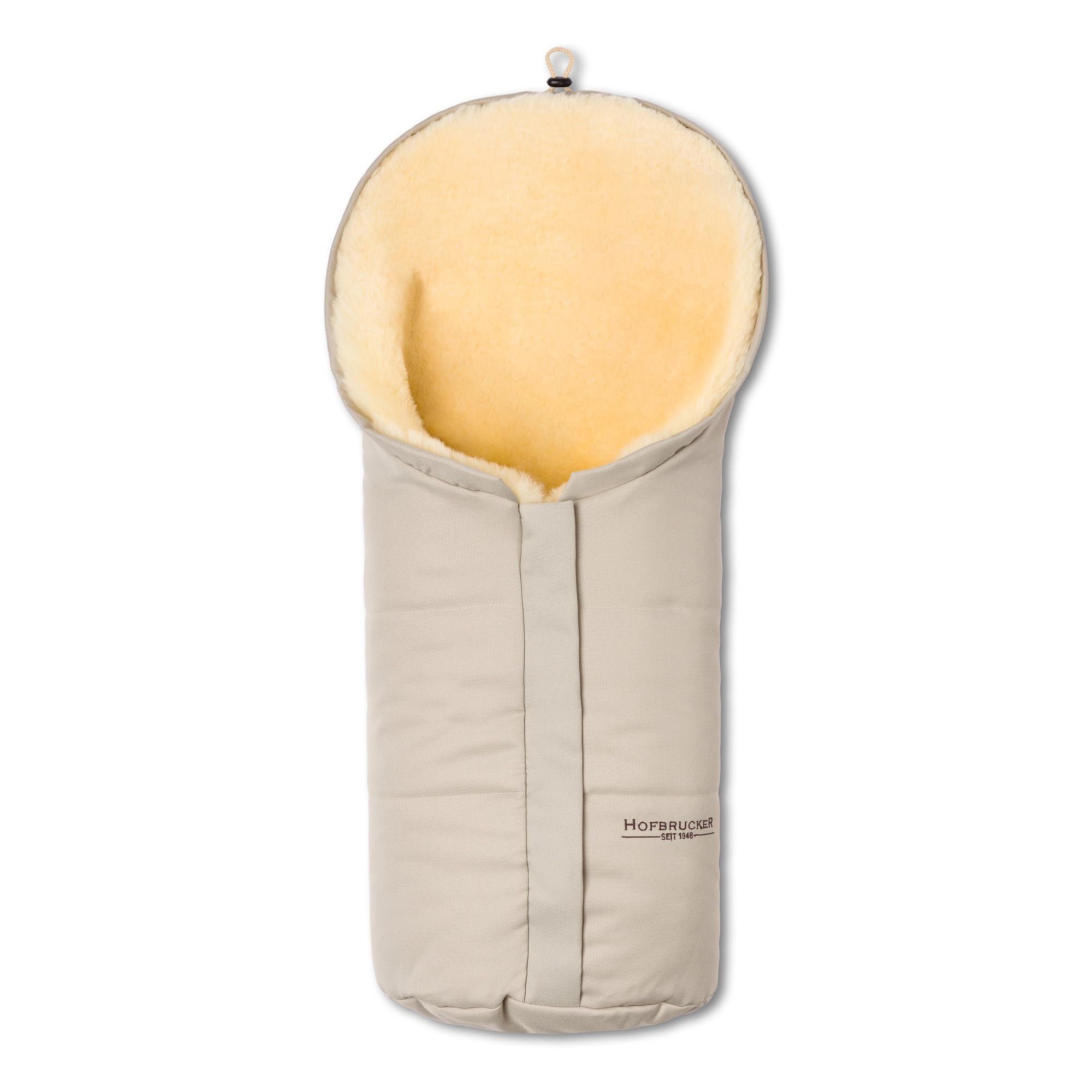 Hofbrucker Lammfell-Fußsack Eskimo Winterfußsack echtes Lammfell wind- & wasserabweisend Made in Germany