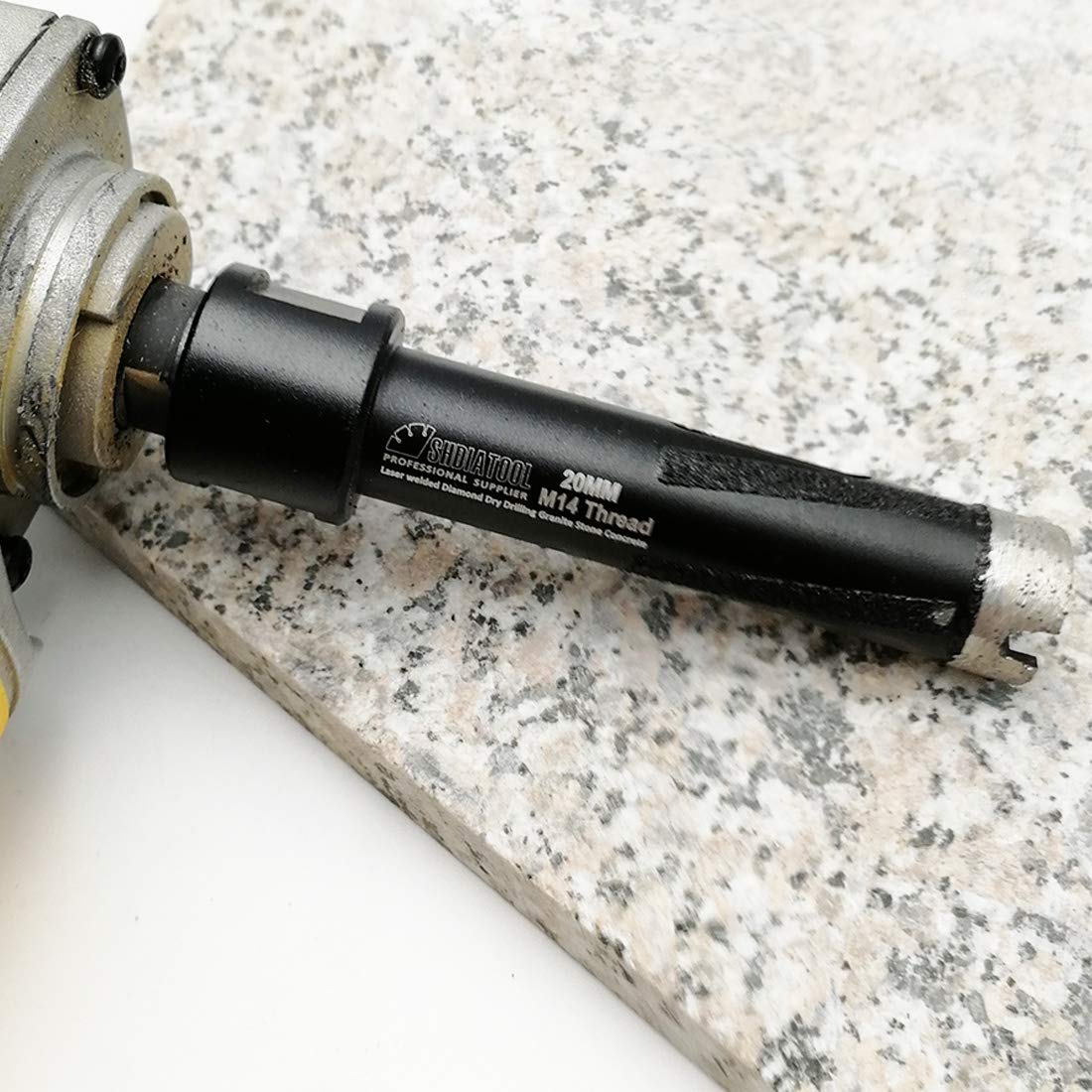 SHDIATOOL Diamant-bohrkrone 20mm M14 Gewinde Lasergeschweißt zum Trocken- oder Nassbohren Granit Marmor Naturstein Beton