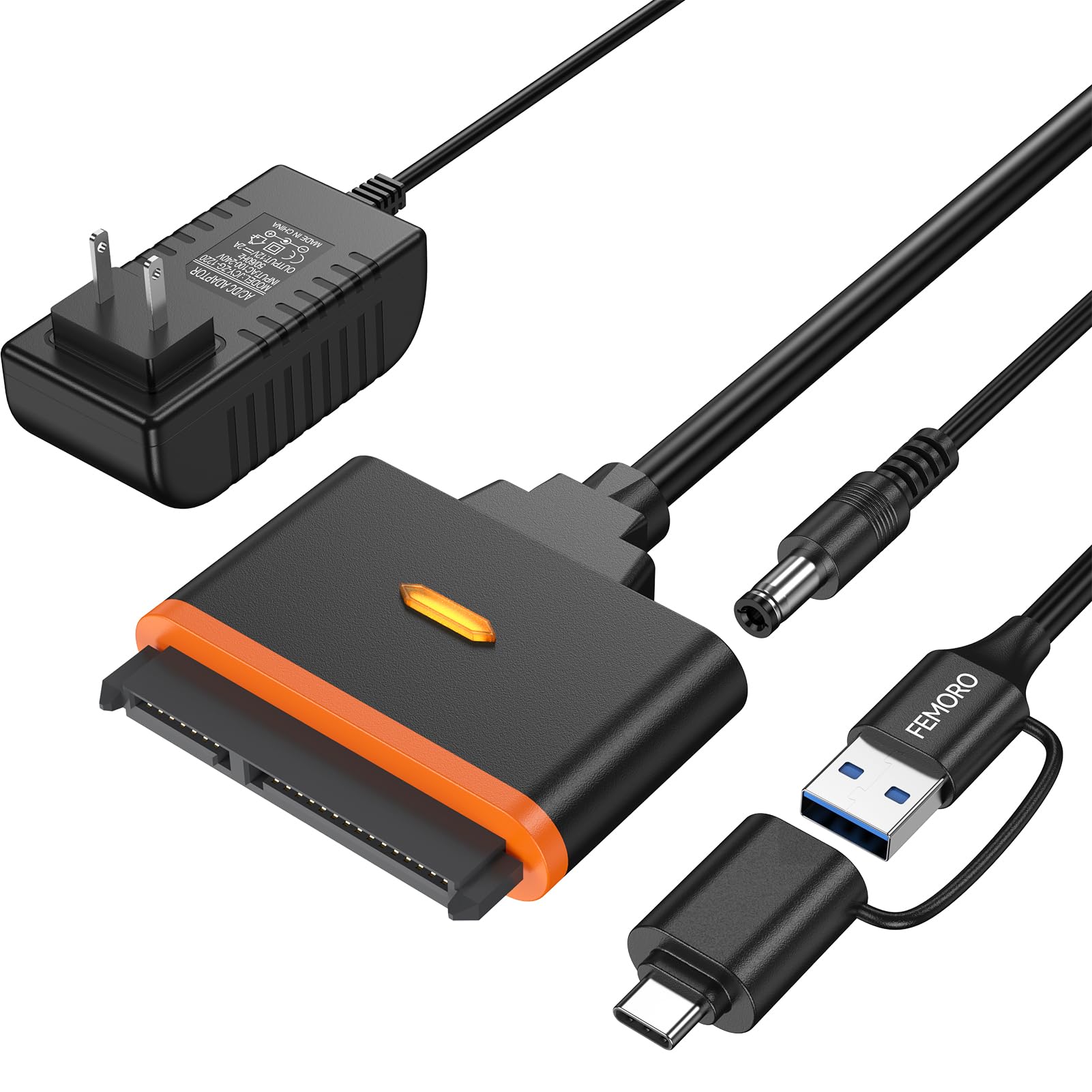 FEMORO SATA to USB Adapter with Power Supply
