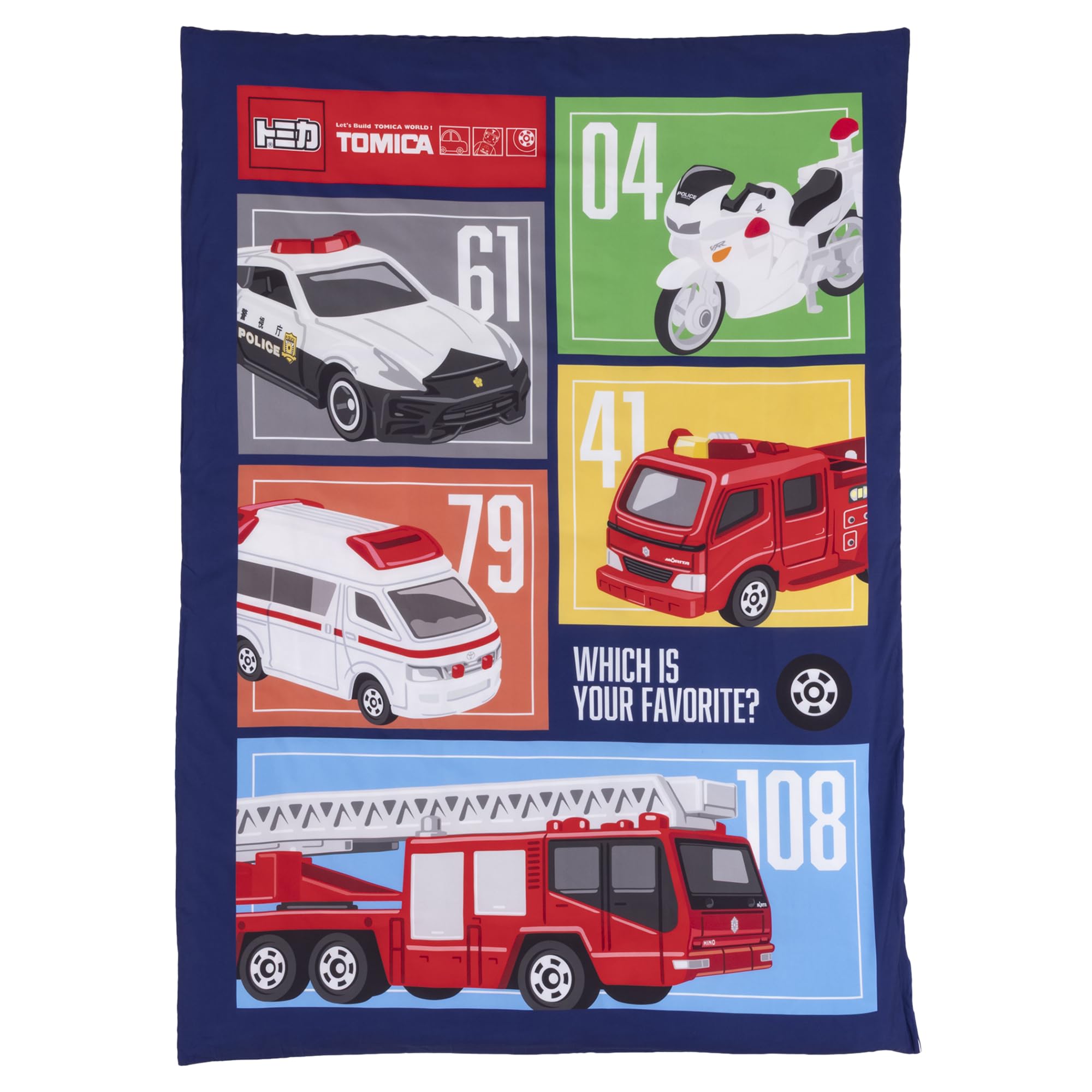 Amazon.co.jp: MORIPiLO トミカ 掛け布団カバー シングル (tomica 緊急