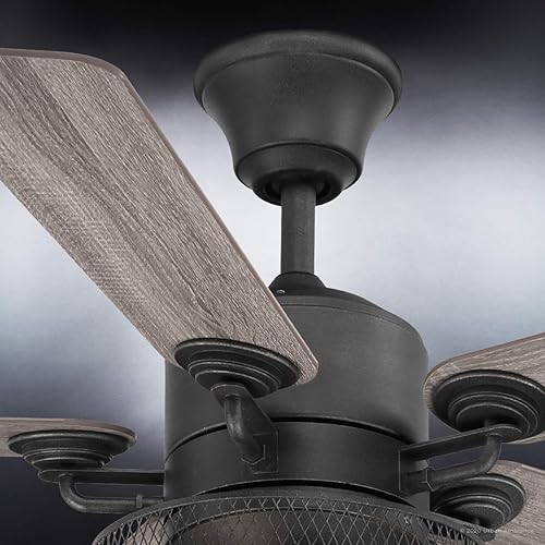 Miniatura 6 de Urban Ambiance Ventilador de techo de interior vintage de lujo, tamaño mediano 20 pulgadas de alto x 54 pulgadas de ancho, con elementos modernos de