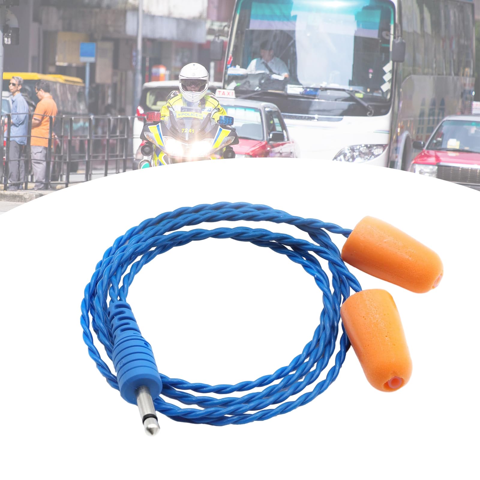 Radio Foam Earbuds for Ear Mold Mono Racing Speakers Auto Racing Noise Reduction Foam Earbuds 3.5mm Plug 53cm in Length