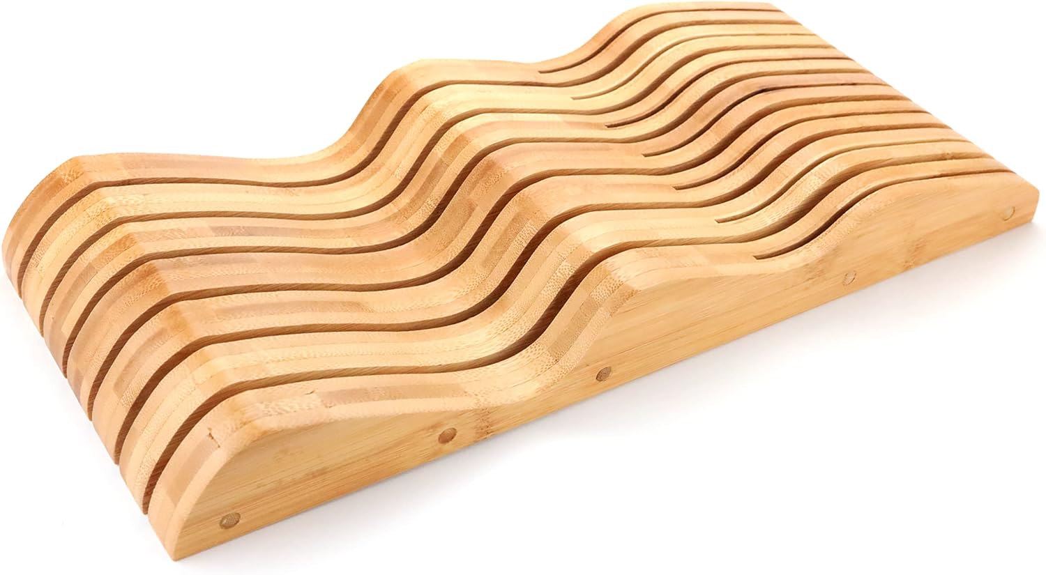 ROYALHOUSE Bamboo Knife Block Holder, 13 Knives Dock, In-Drawer Knife Drawer Organizer, Perfect for Home and Chefs, Premium Knife Holder, Gifts, Housewarming, Knives Not Included