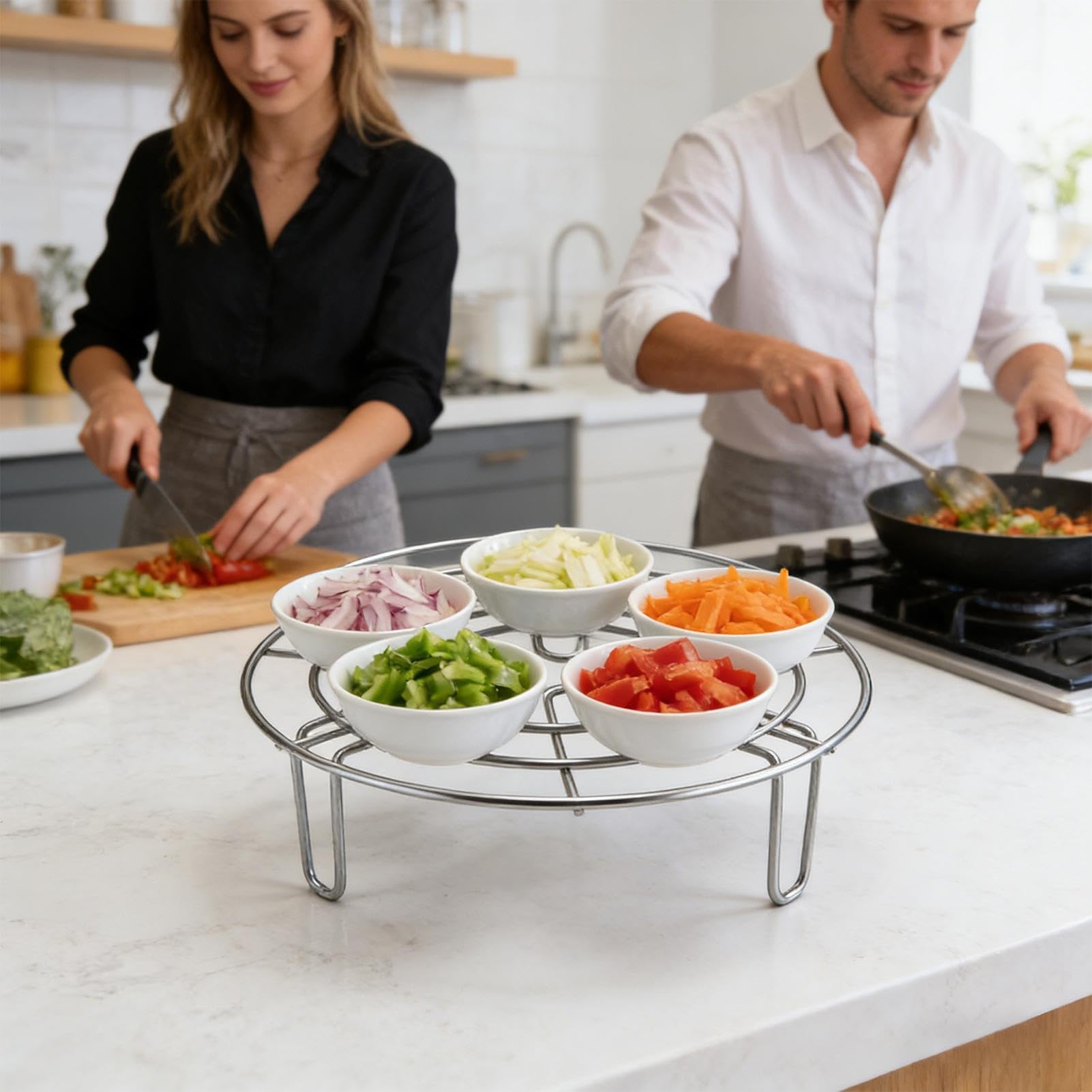 Generisch Dämpfgestell,Edelstahl Abkühlgitter Für Die Küche | Dämpfgestell Für Kochtöpfe | Geeignet Für Haushalt Wohnung Restaurant Küche Esszimmer Druckkochtopf Ofen