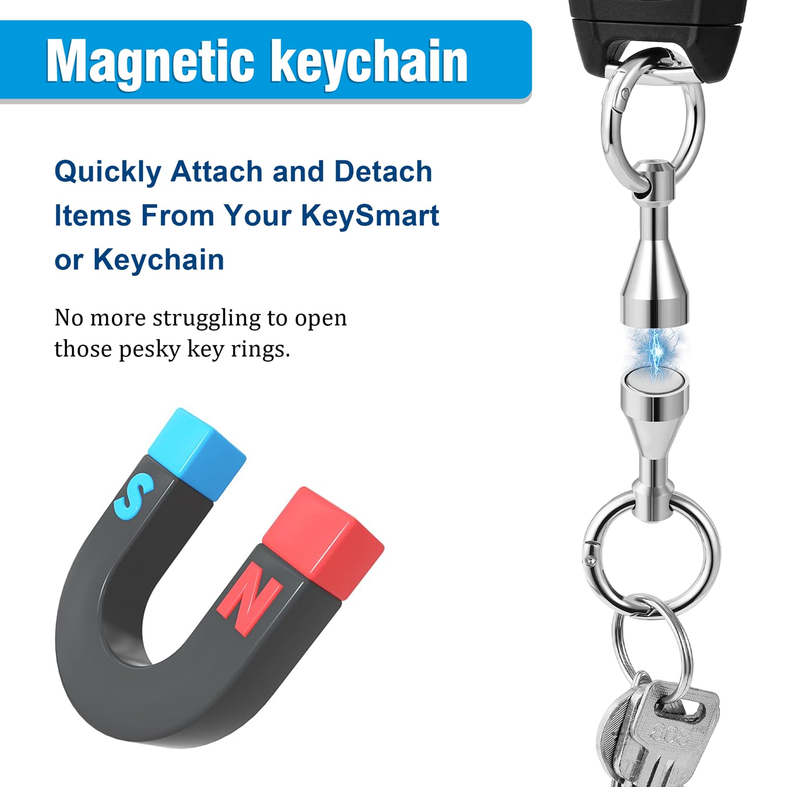 WIEMELIER magnet hooks for key magnet hanger refrigerator magnet hooks (black)