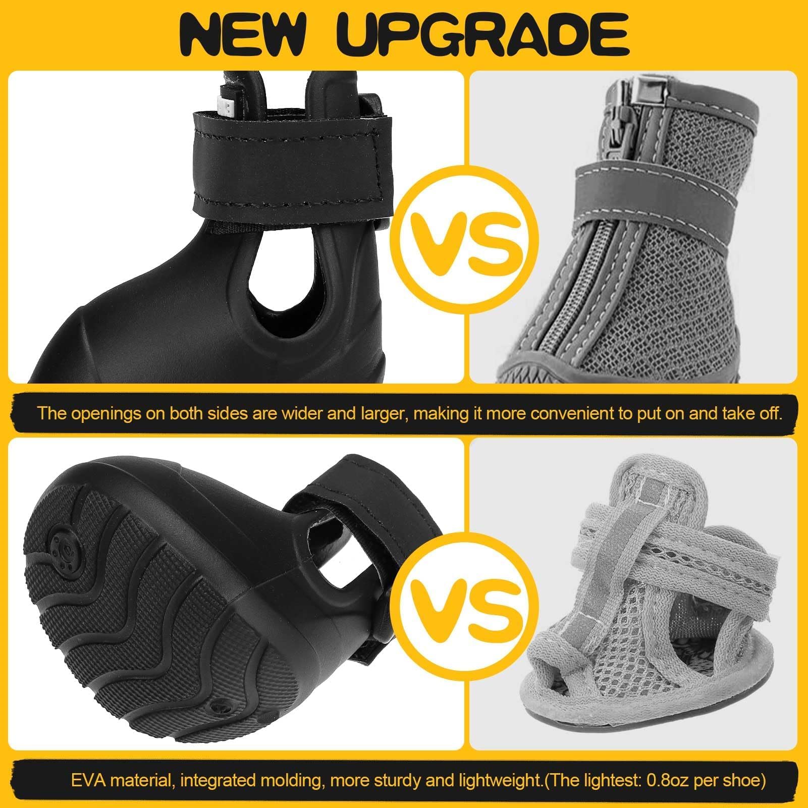 EXPAWLORER Chaussures pour chiens de petite, moyenne et grande taille, imperméables et antidérapantes pour l'hiver avec chaussettes, faciles à mettre et à enlever, bottes et protections de pattes pour